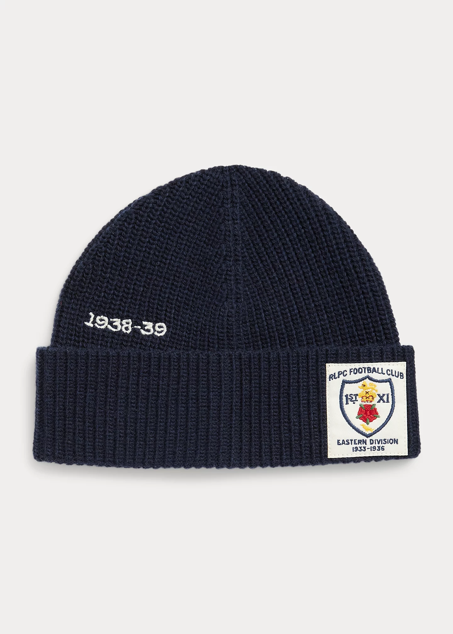 Logo-Patch Rib-Knit Beanie