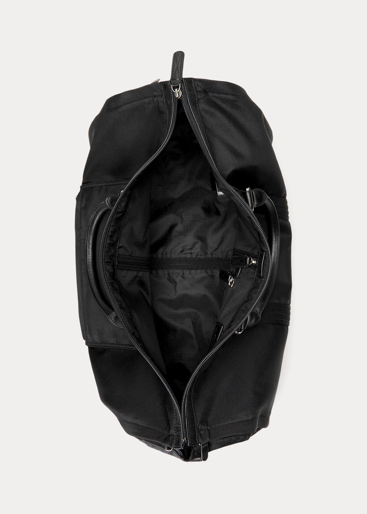 Leather-Trim Hybrid Garment Duffel