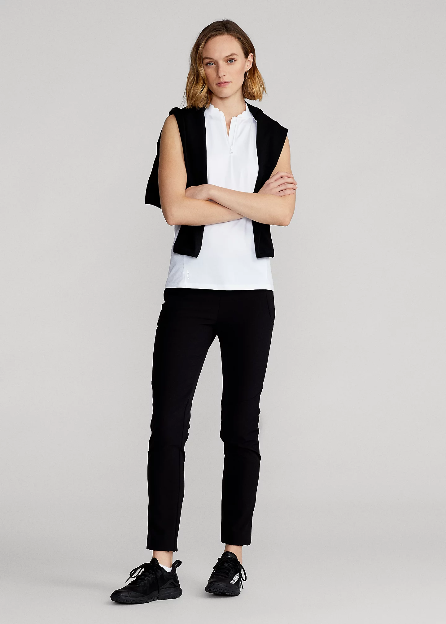 Sleeveless Quarter-Zip Polo Shirt