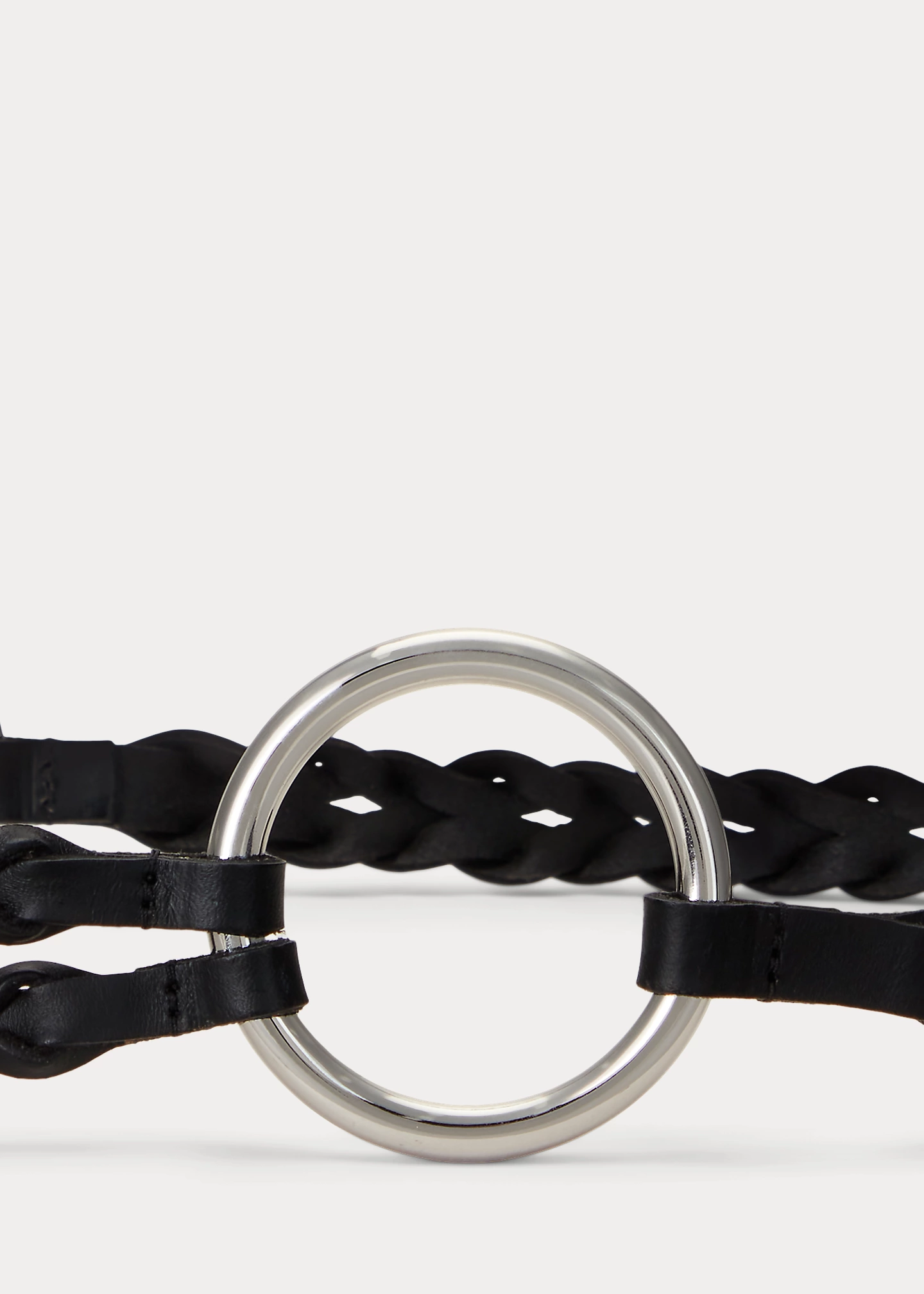 Tri-Strap O-Ring Braided Leather Belt