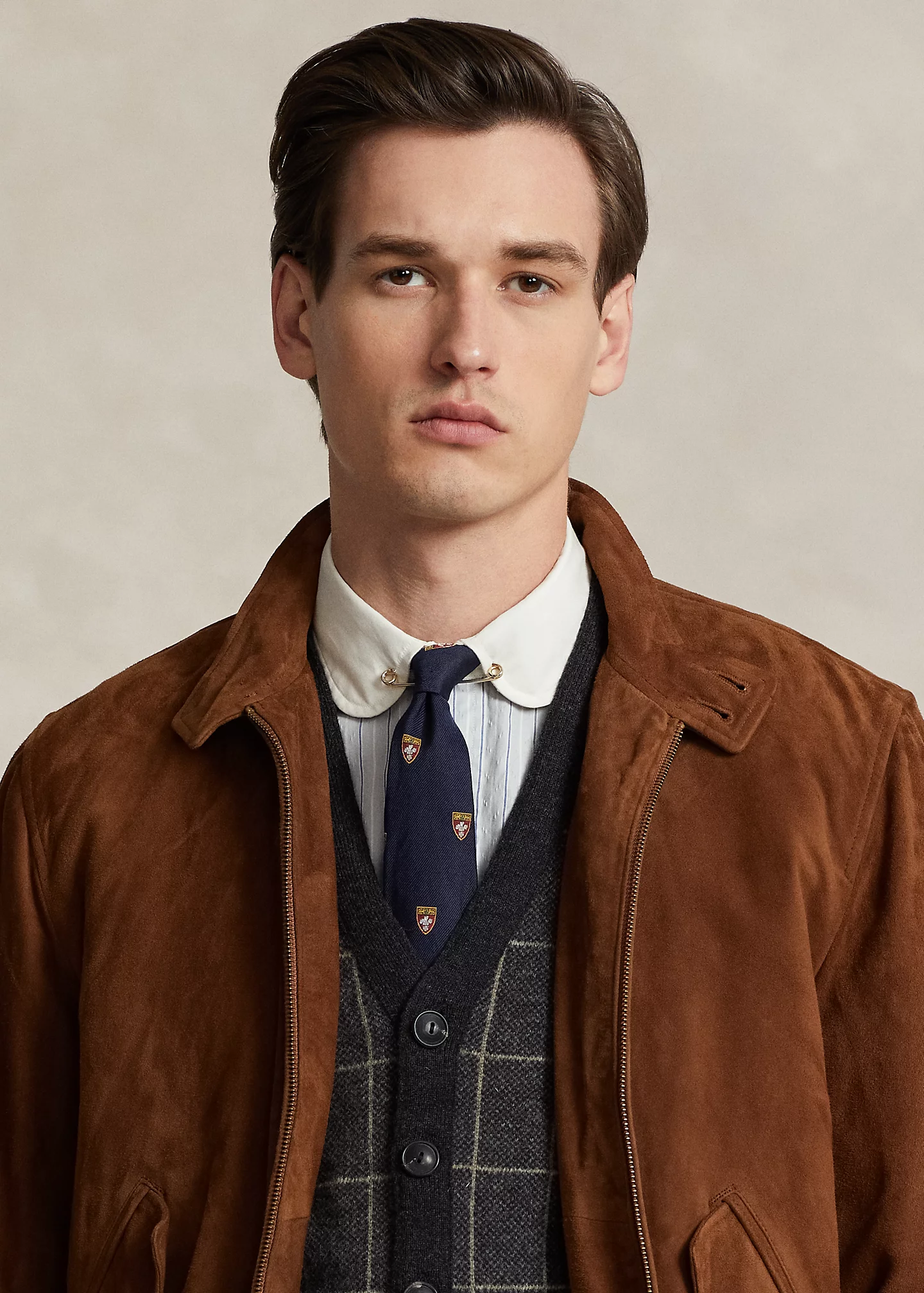 Plaid Wool-Cashmere Sweater Vest