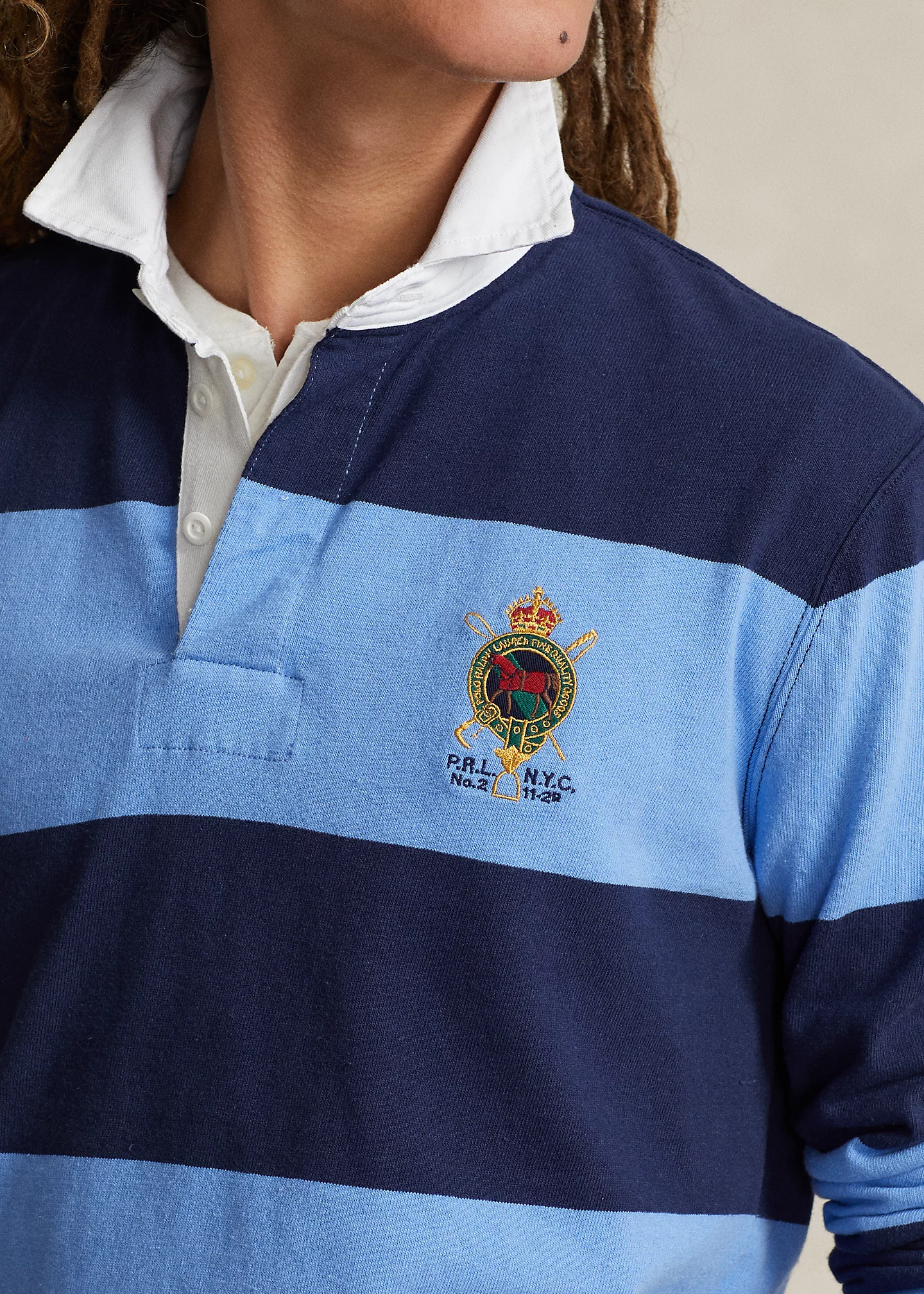 Classic Fit Striped Jersey Rugby Shirt