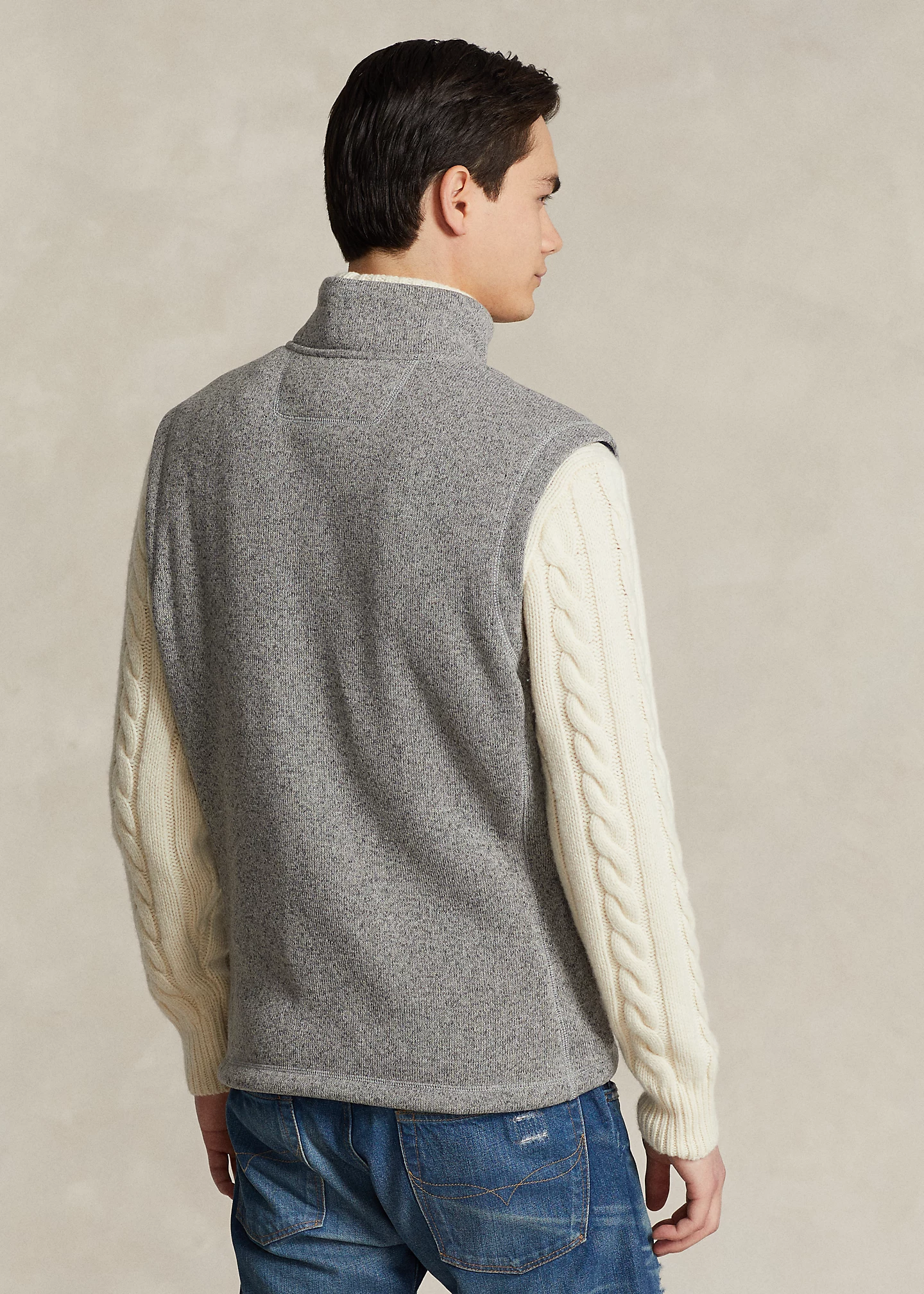 Brushed Fleece Full-Zip Vest