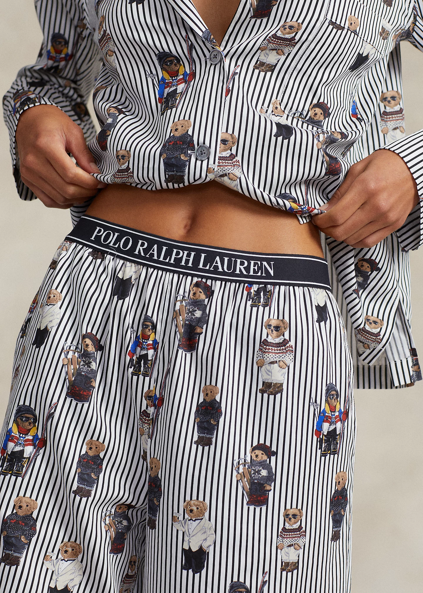 Polo Bear Sateen Pajama Set