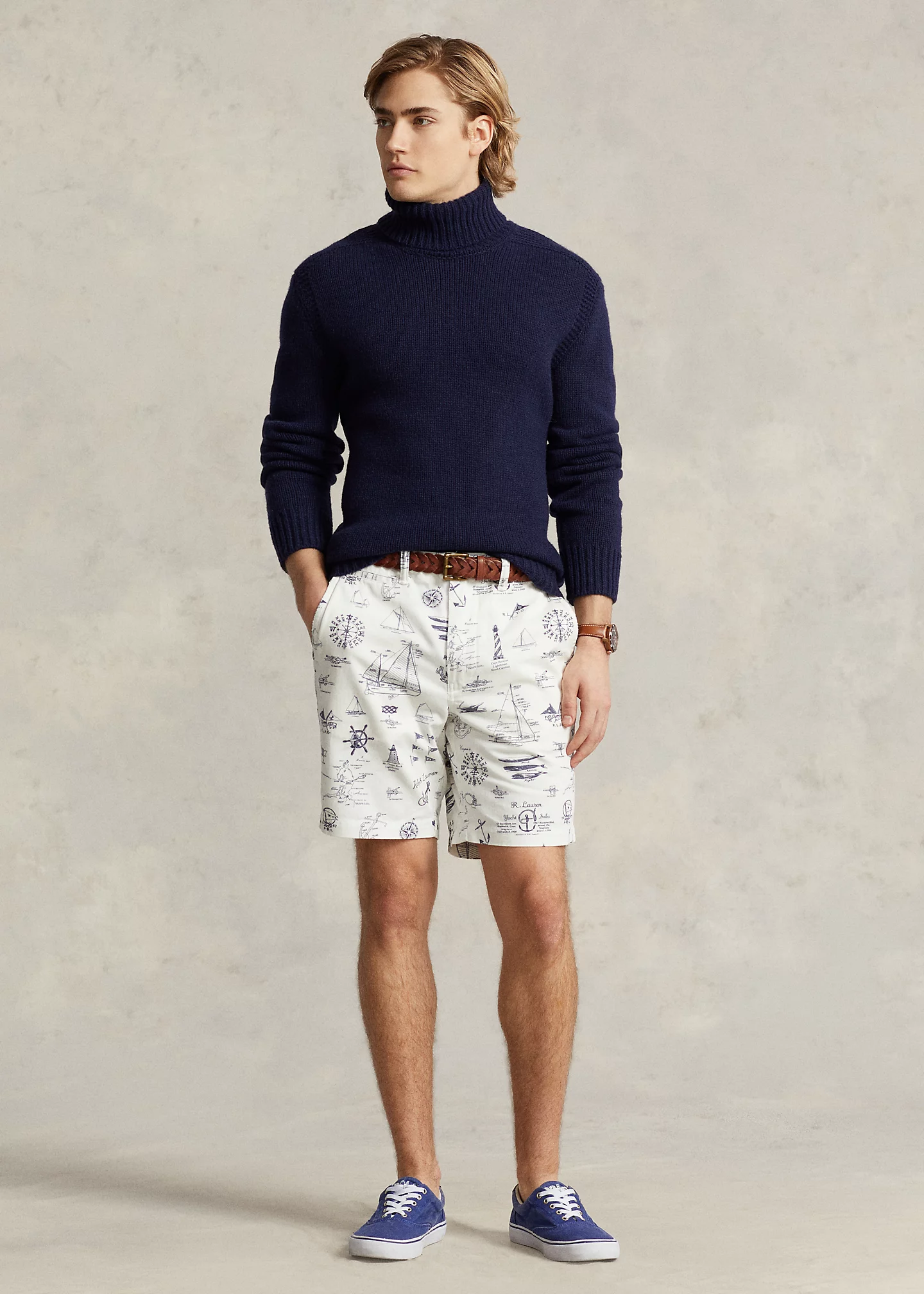 8-Inch Straight Fit Nautical Chino Short