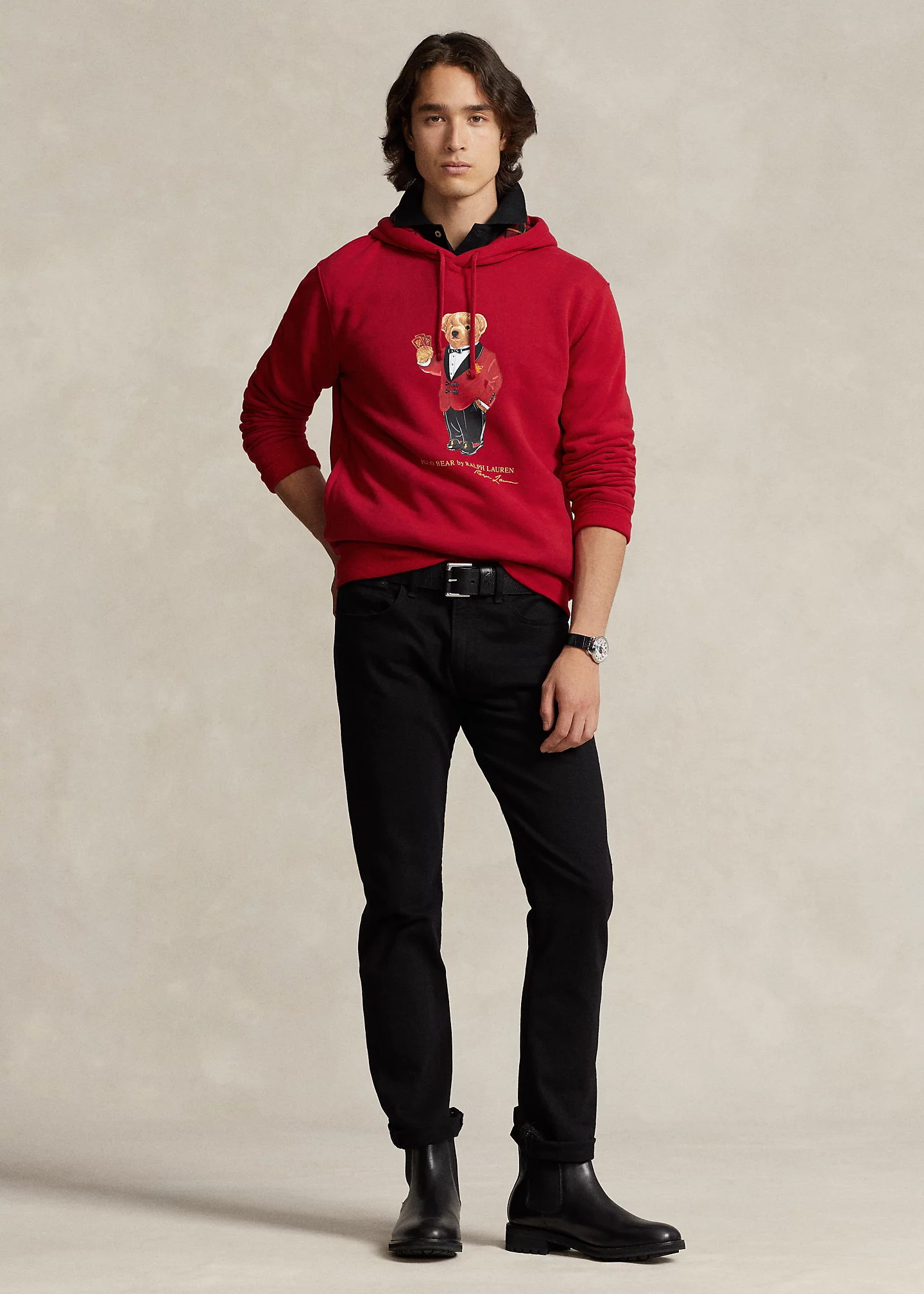 Lunar New Year Polo Bear Fleece Hoodie