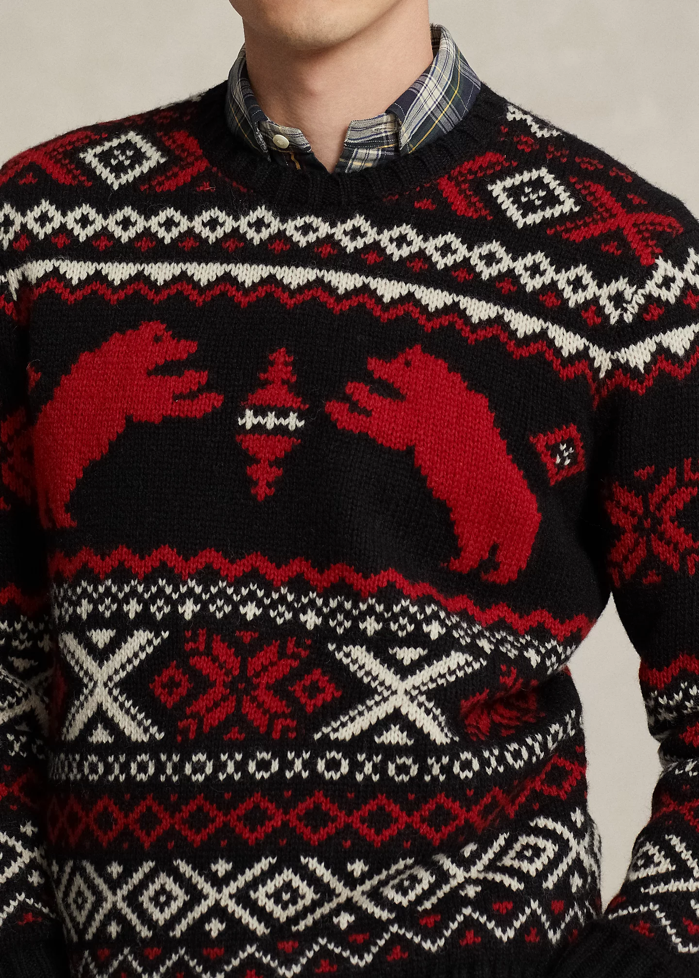 Polar Bear Fair Isle Wool Sweater