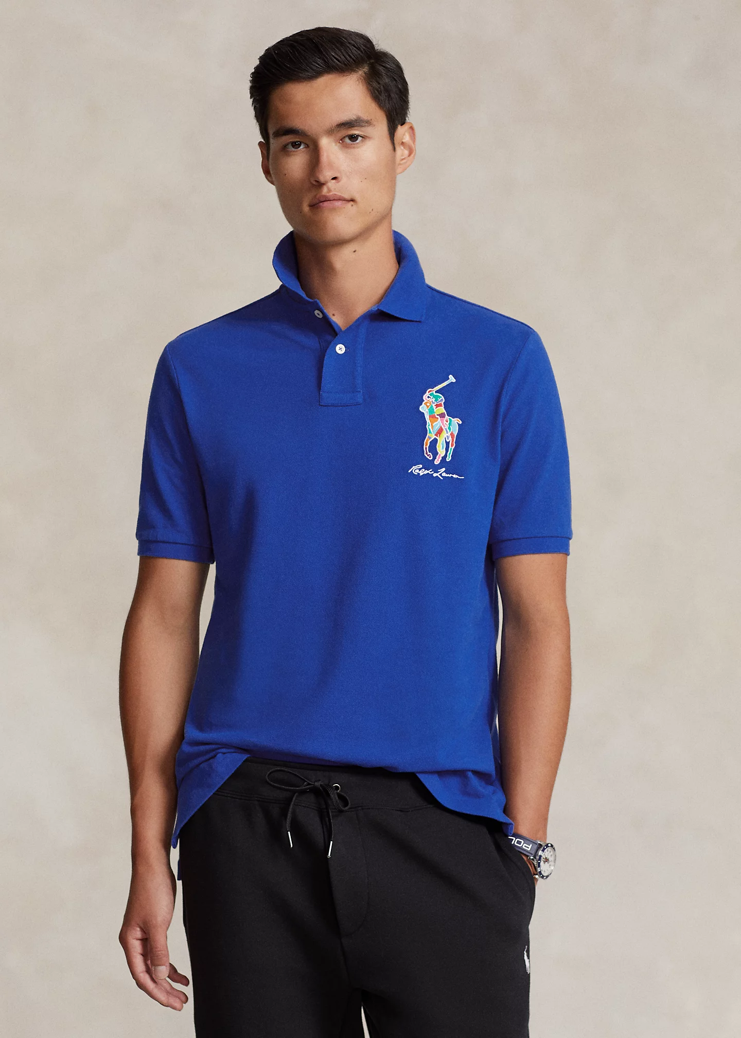 Classic Fit Big Pony Mesh Polo Shirt
