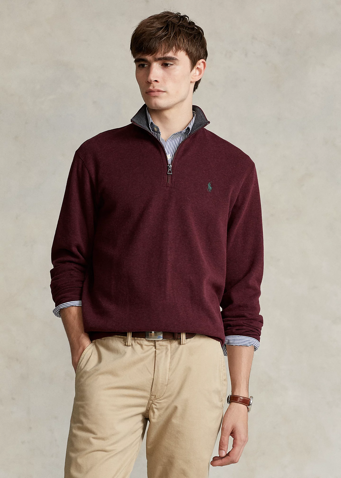 Luxury Jersey Quarter-Zip Pullover