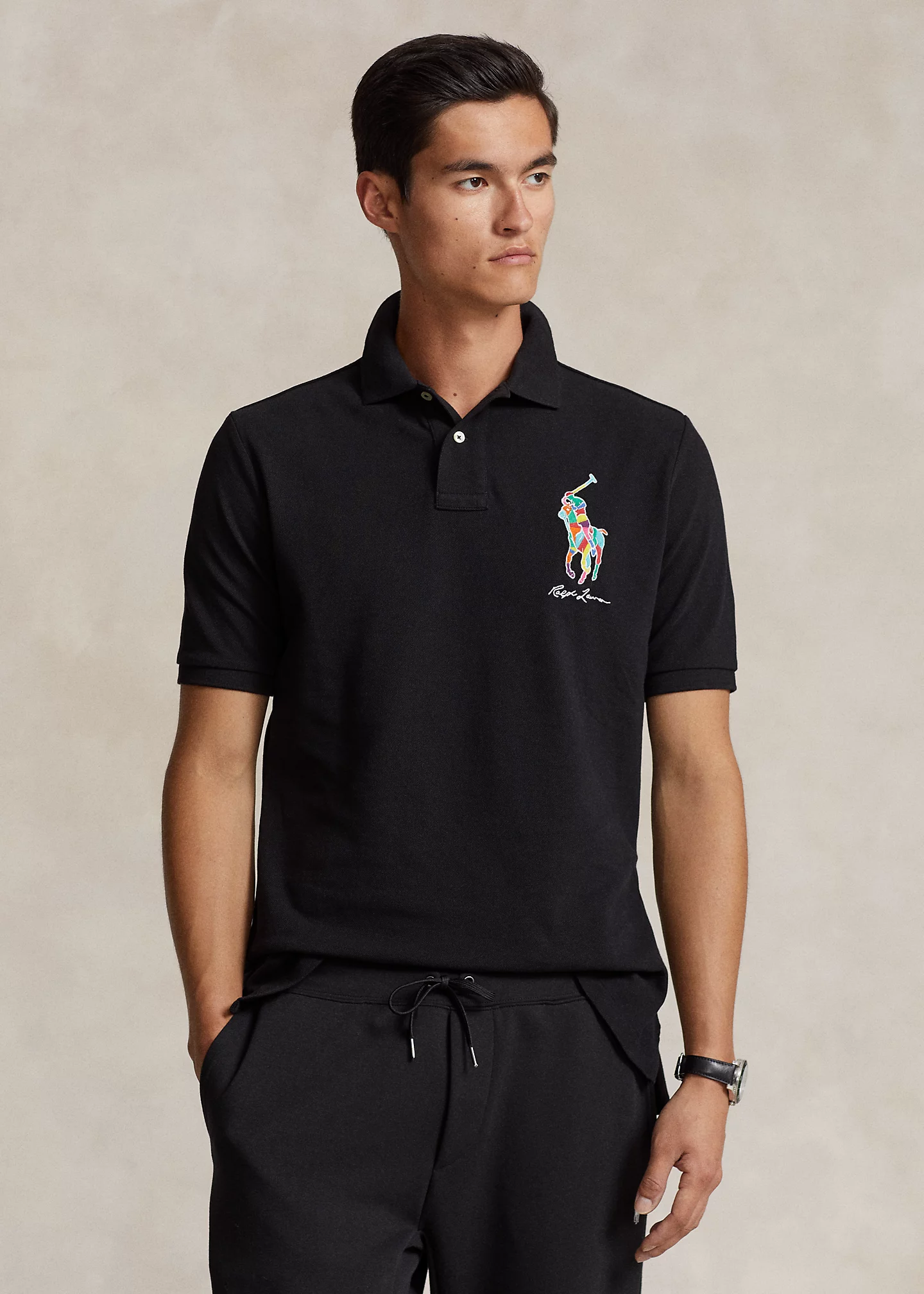 Classic Fit Big Pony Mesh Polo Shirt
