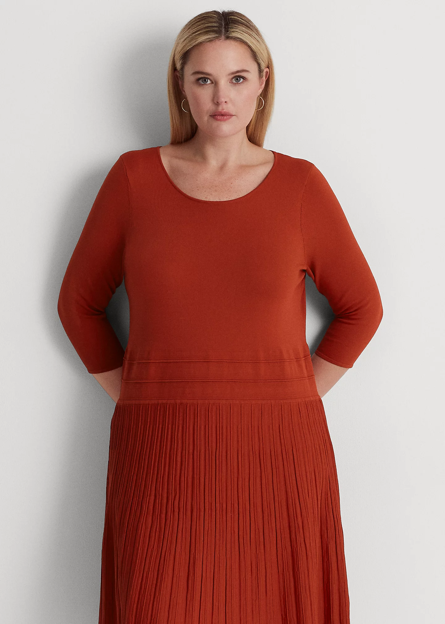 Jersey Three-Quarter-Sleeve Dress