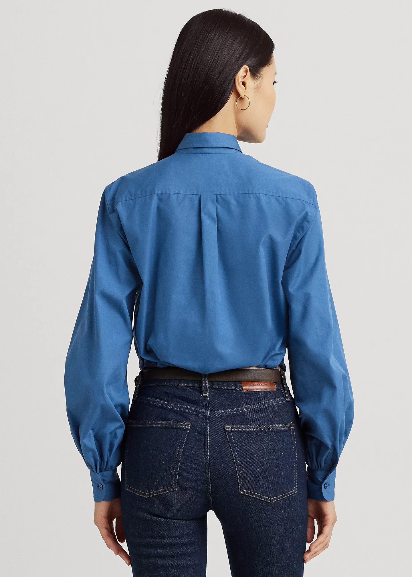 Twist-Front Broadcloth Cropped Shirt