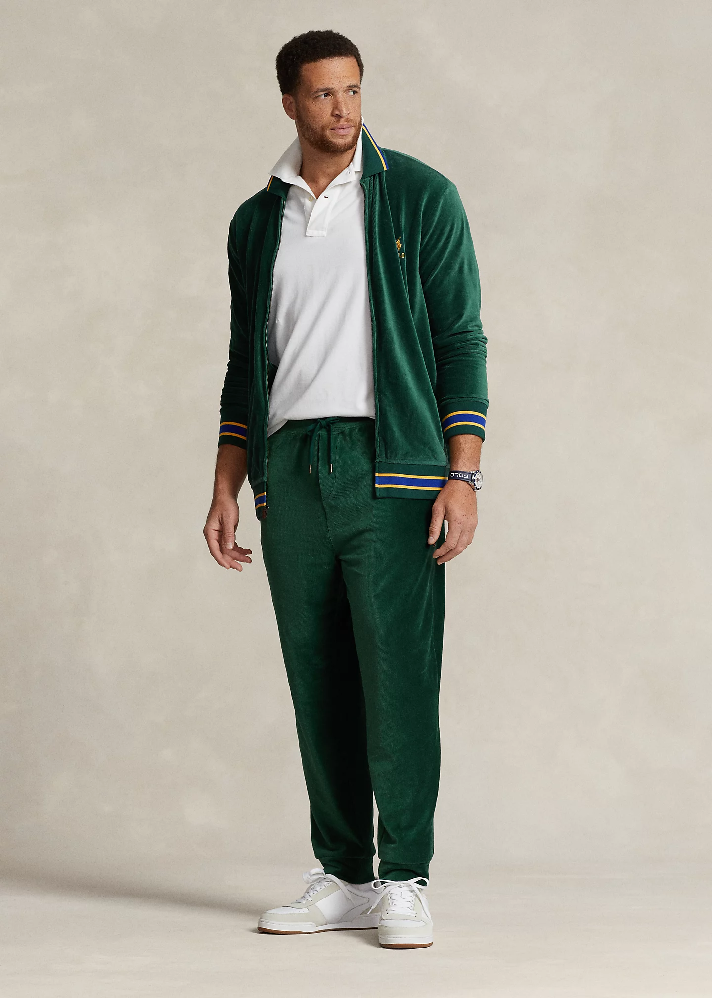 Knit Corduroy Track Jacket