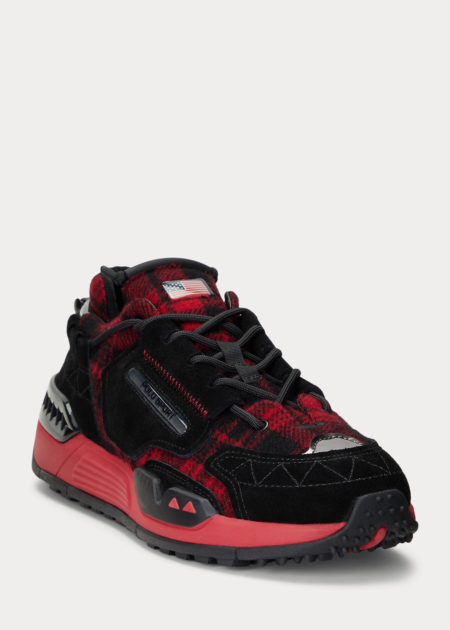 PS200 Suede & Plaid Twill Sneaker