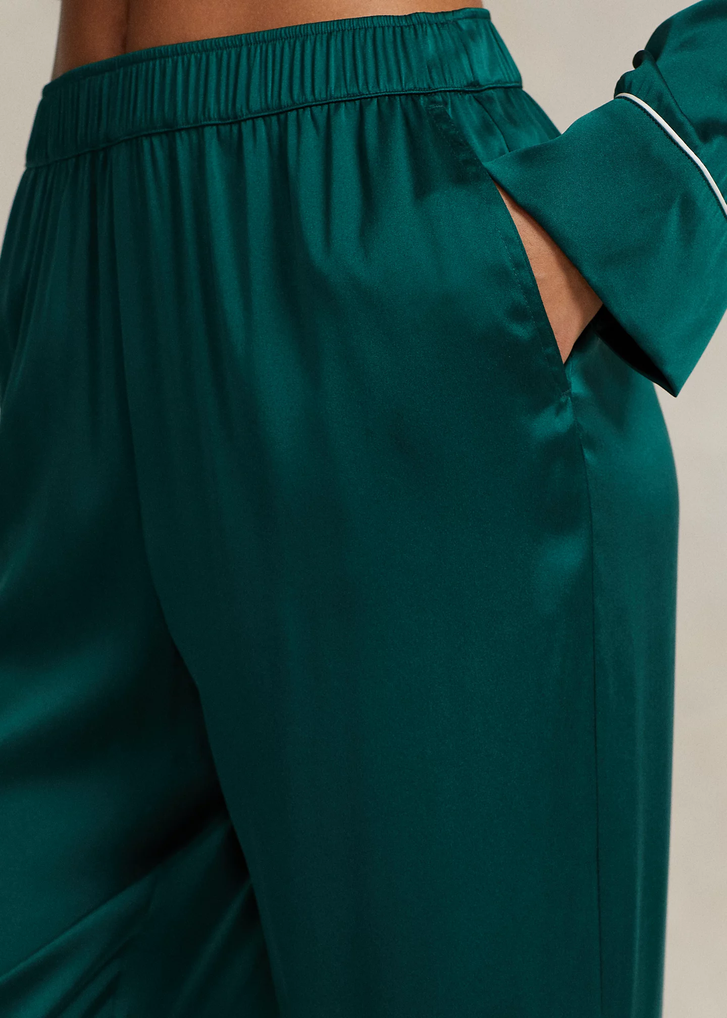 Stretch Silk Long-Sleeve Pajama Set