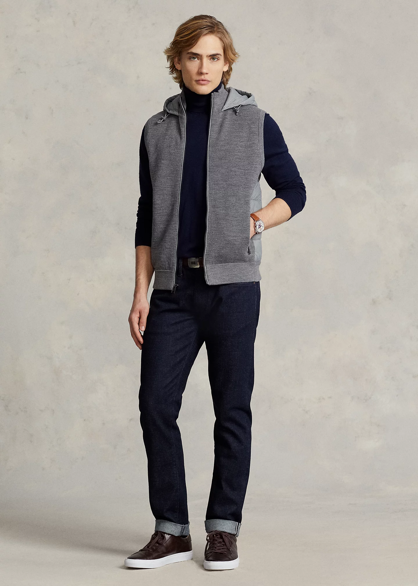 Hybrid Hooded Sweater Vest