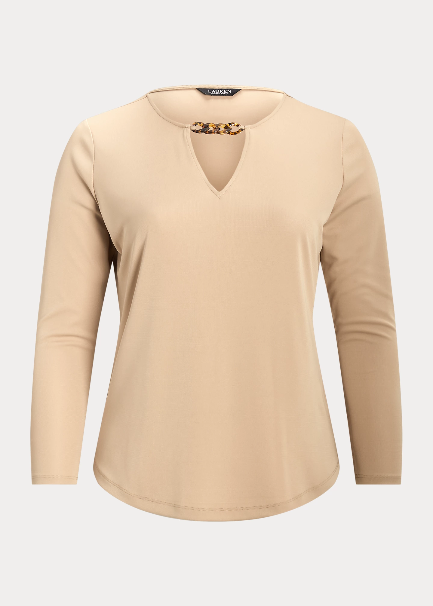 Chain-Trim Stretch Jersey Top