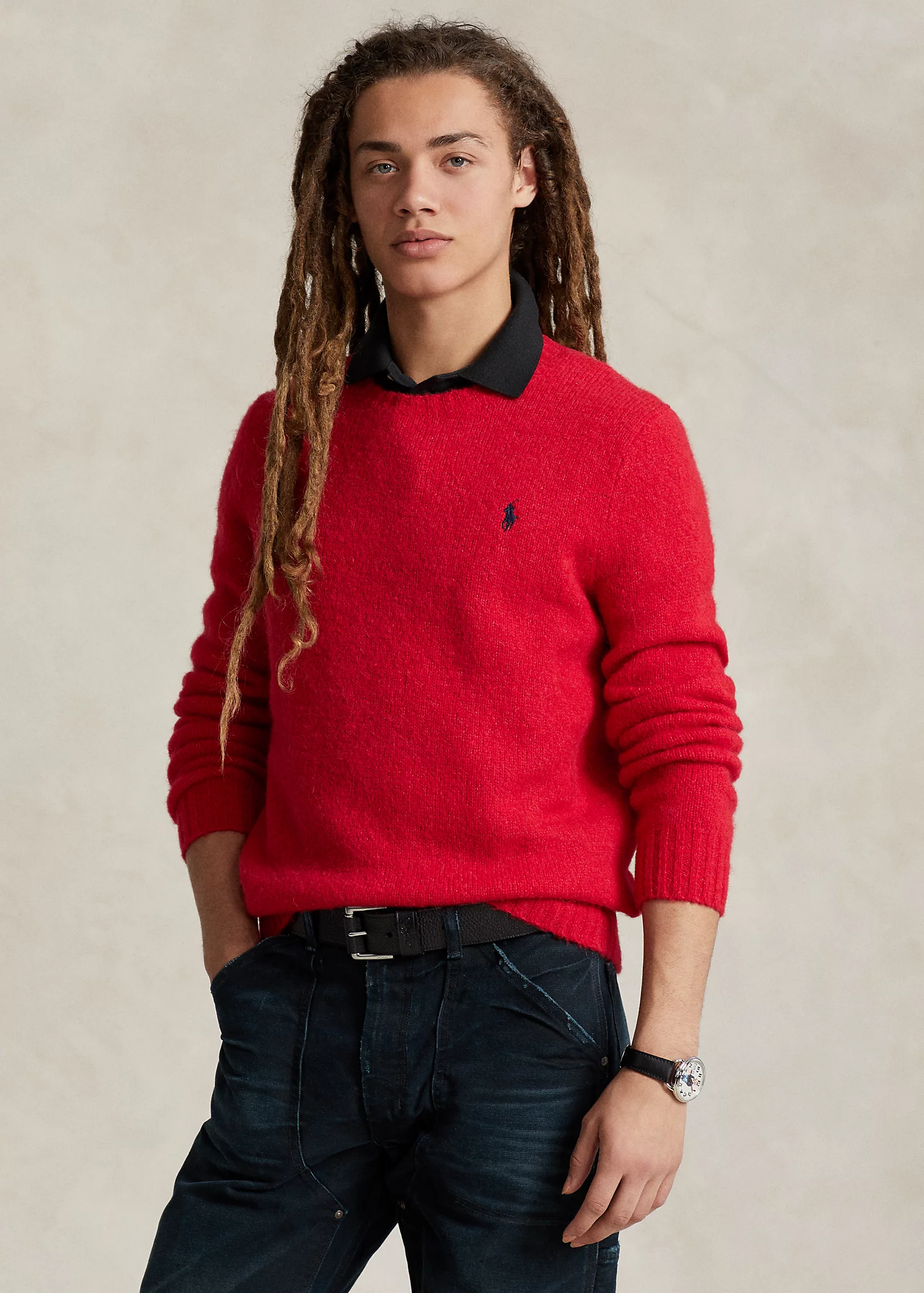 Textured Crewneck Sweater