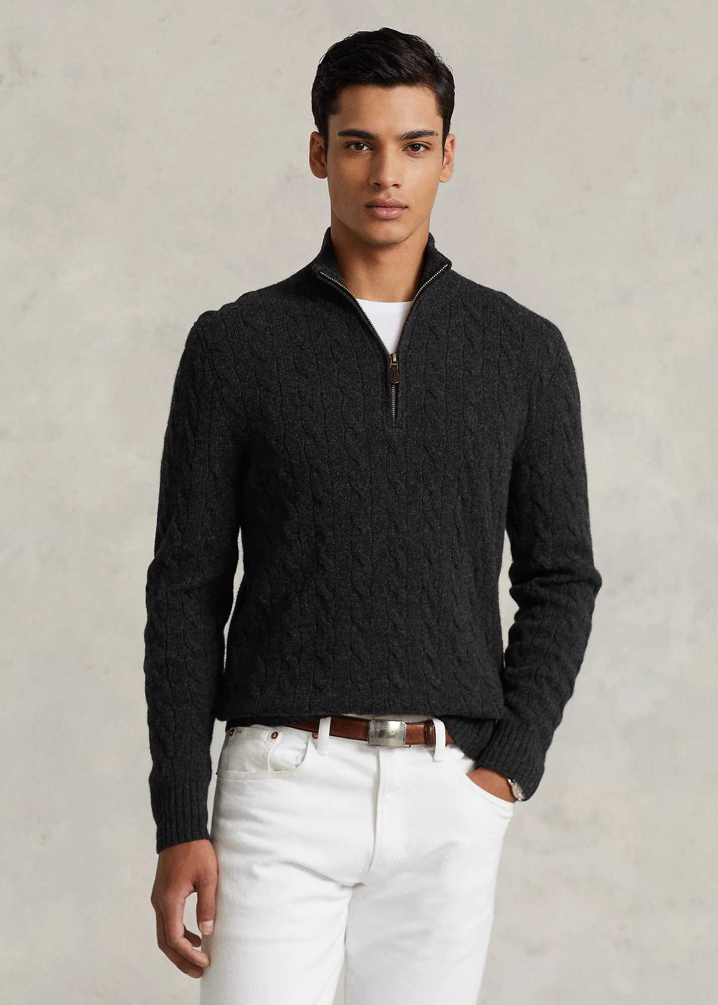 Cable-Knit Wool-Cashmere Sweater