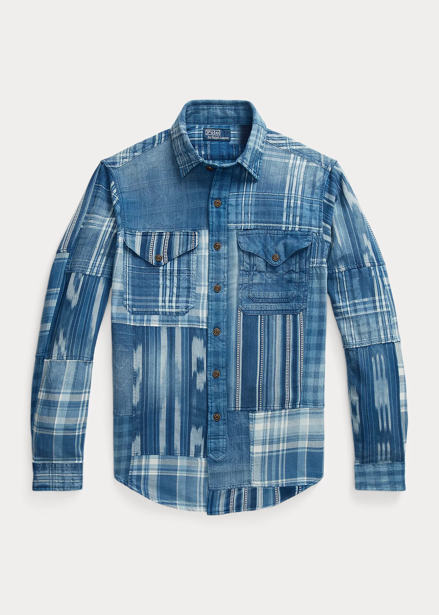 Classic Fit Indigo Patchwork Workshirt