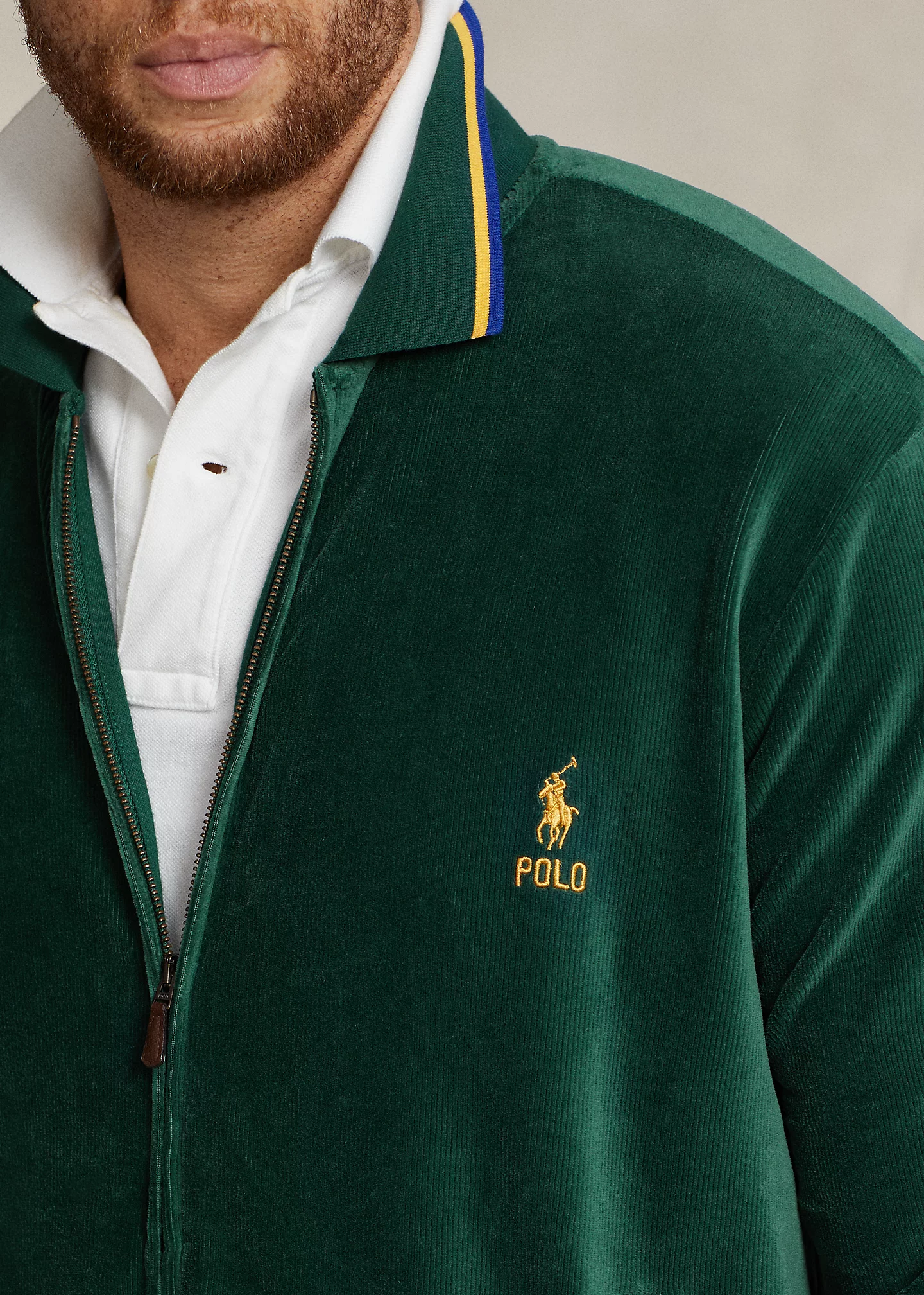 Knit Corduroy Track Jacket