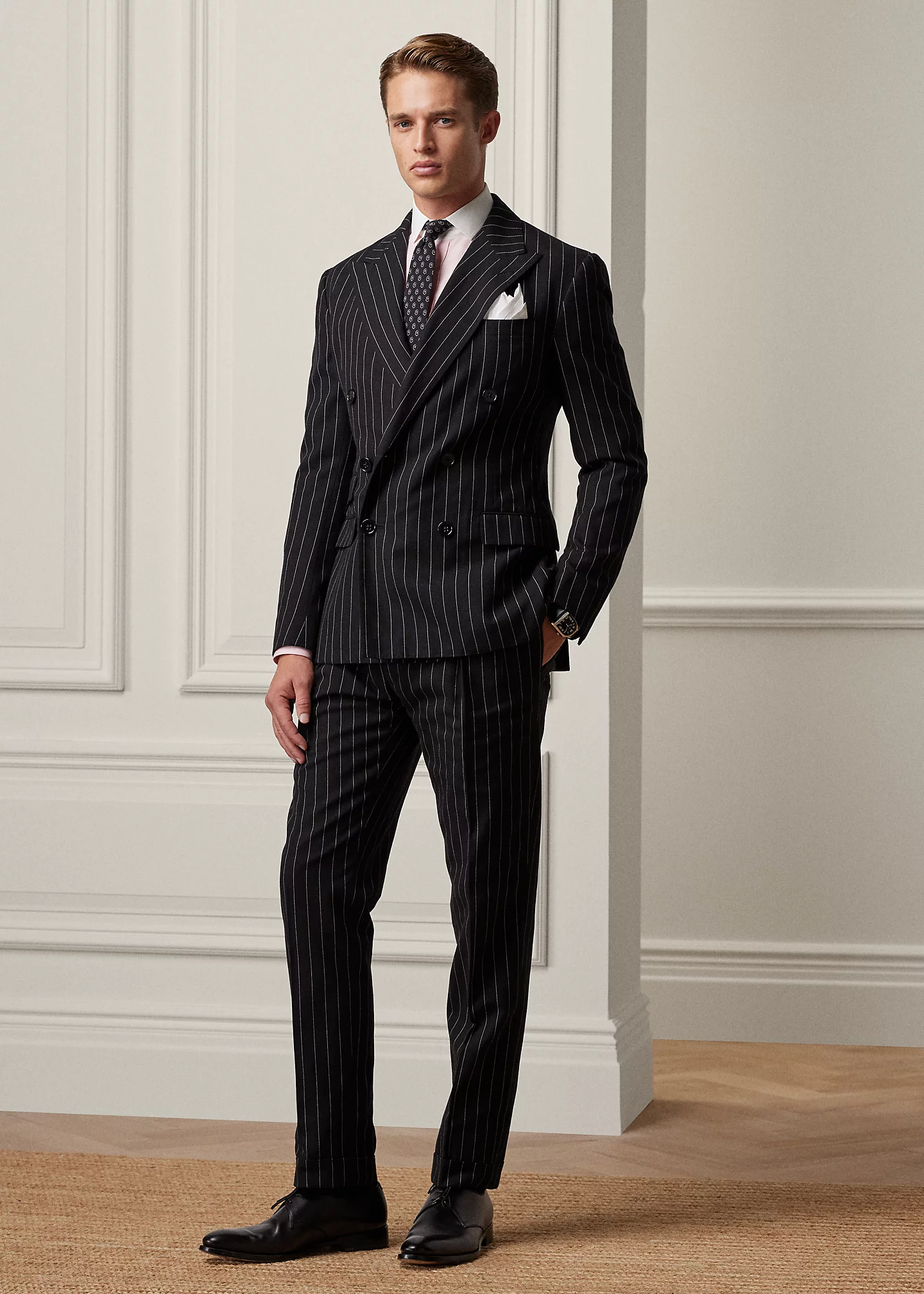 Kent Hand-Tailored Striped Suit Jacket