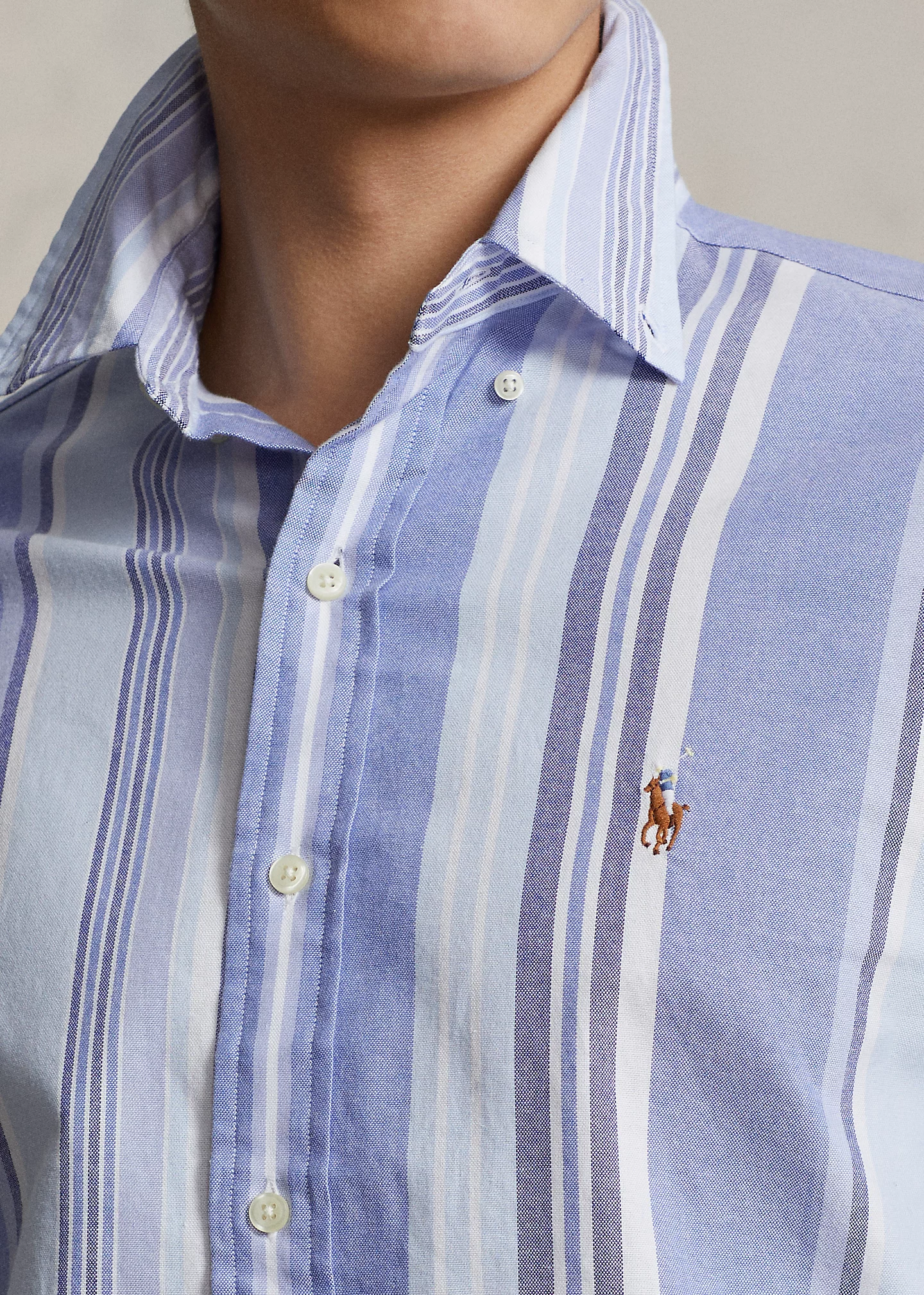 Classic Fit Striped Oxford Shirt