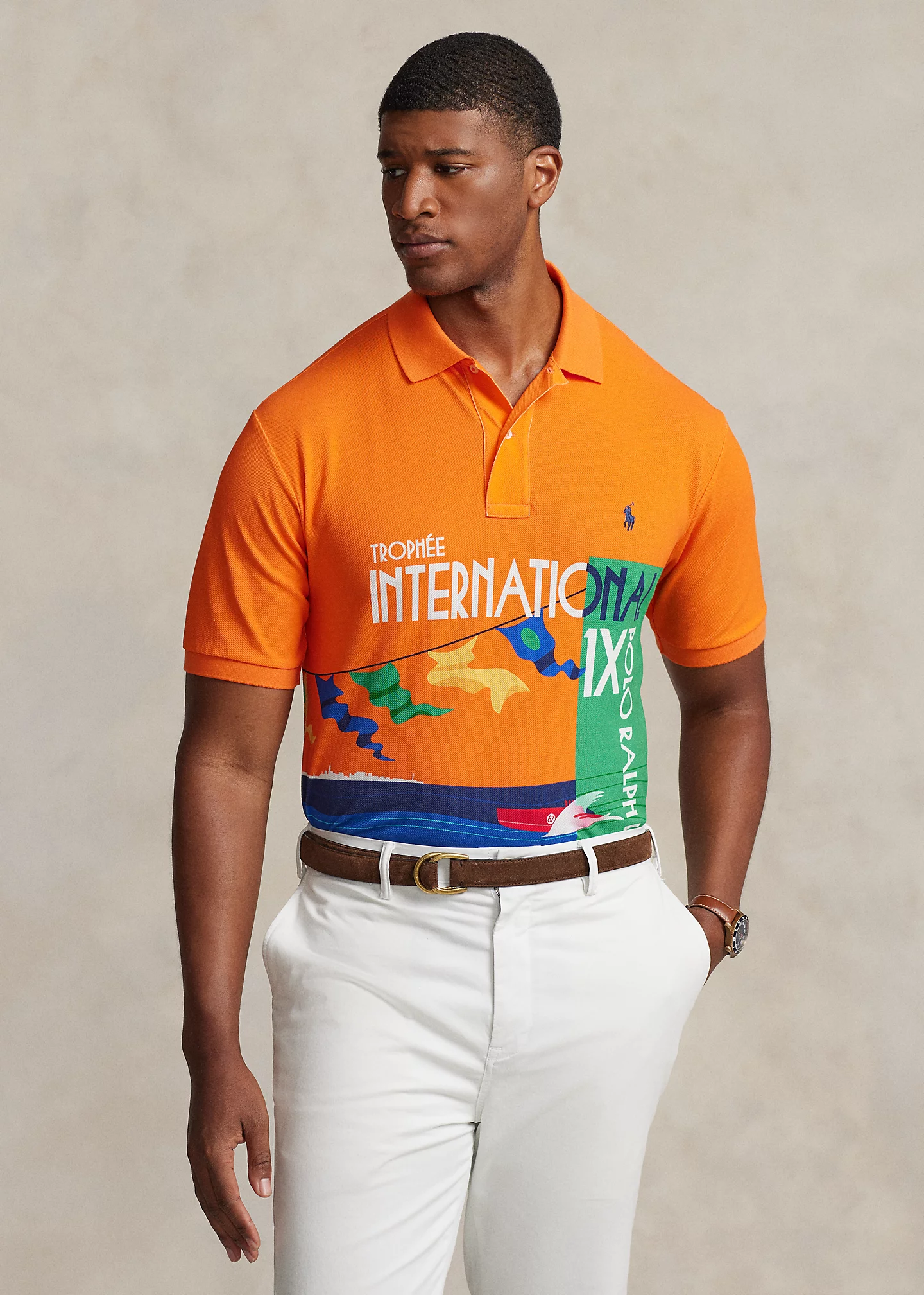 Mesh Graphic Polo Shirt