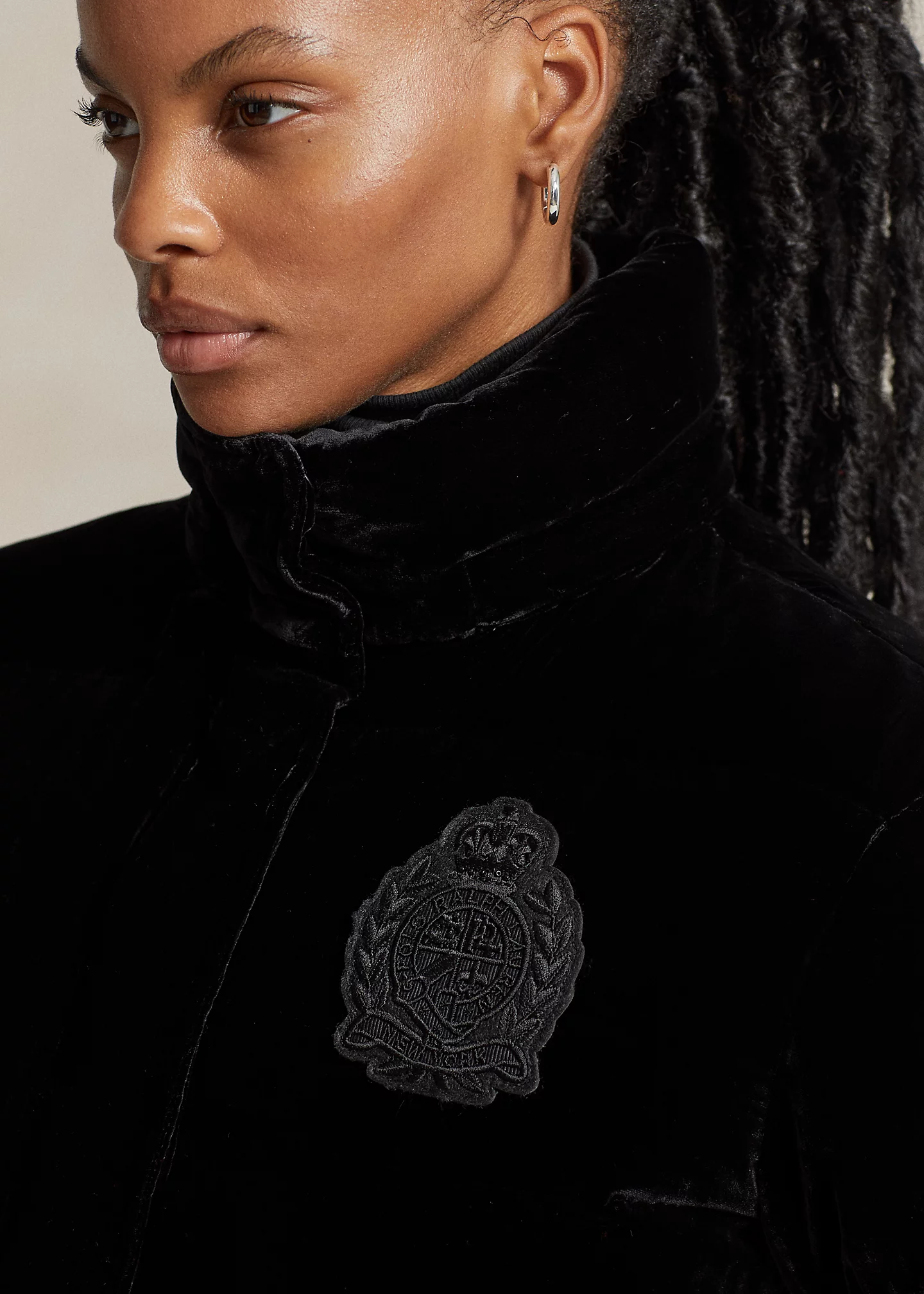 Velvet Quilted Down Jacket