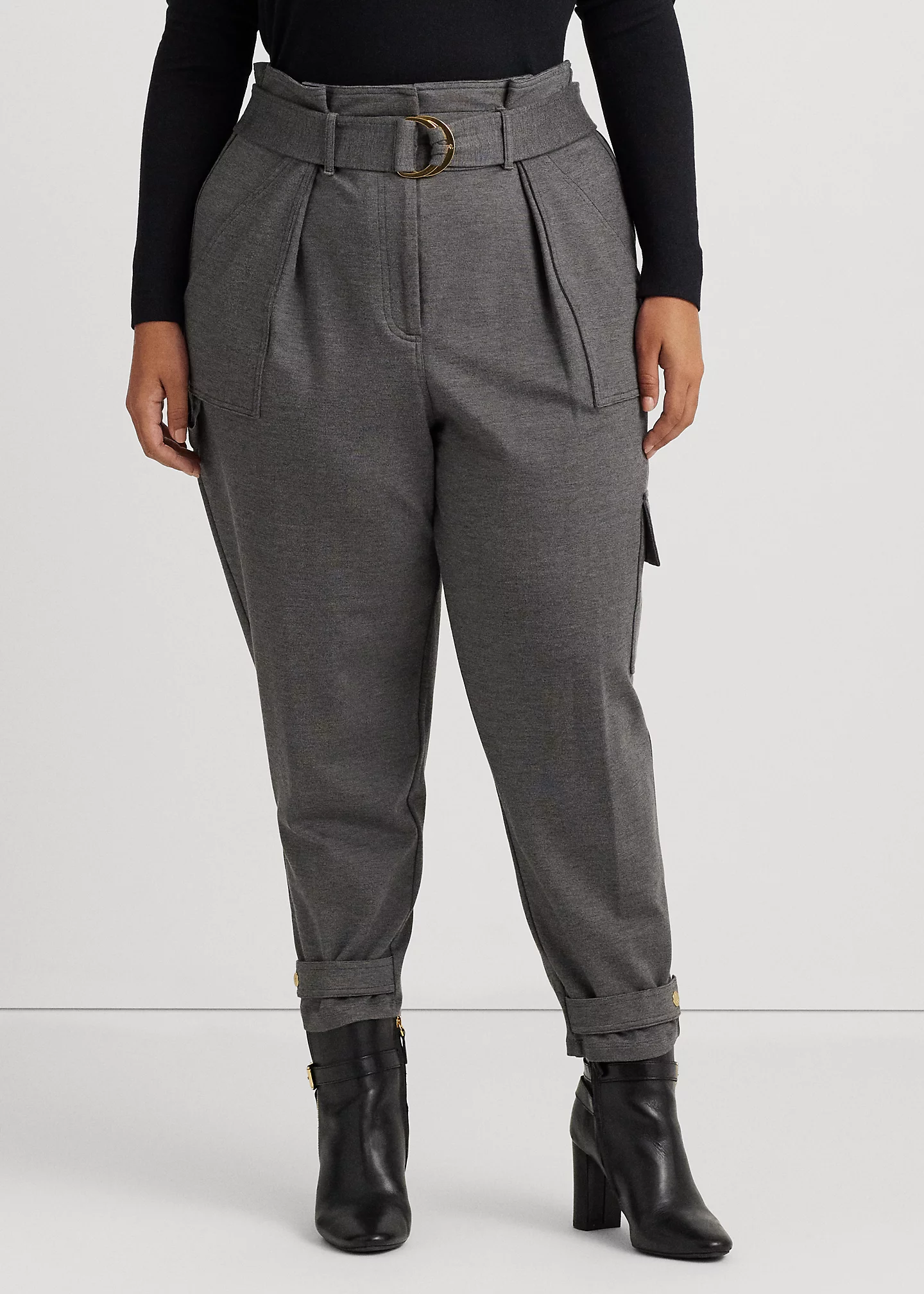 Belted Ponte Cargo Pant