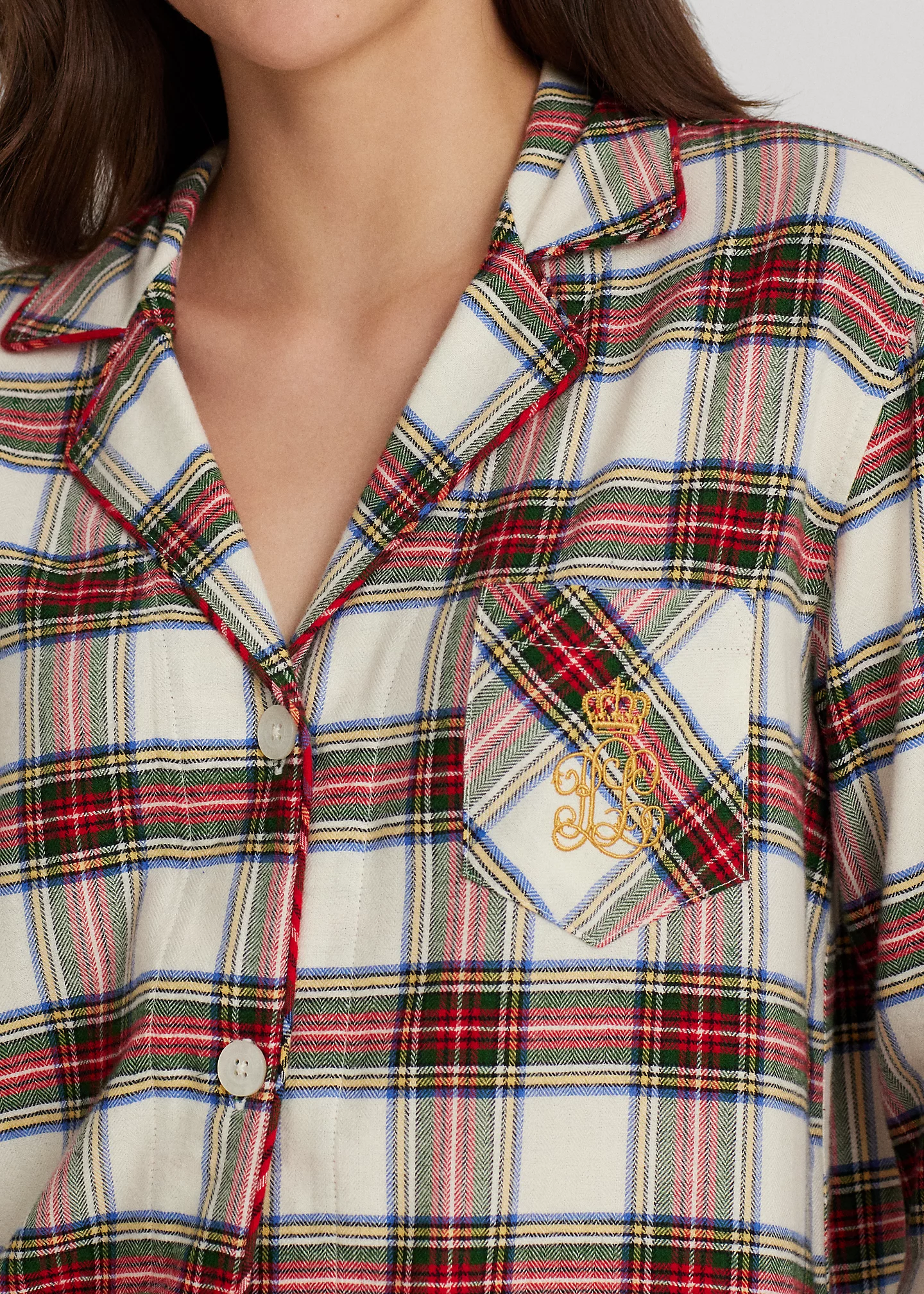 Plaid Brushed Twill Sleep Set