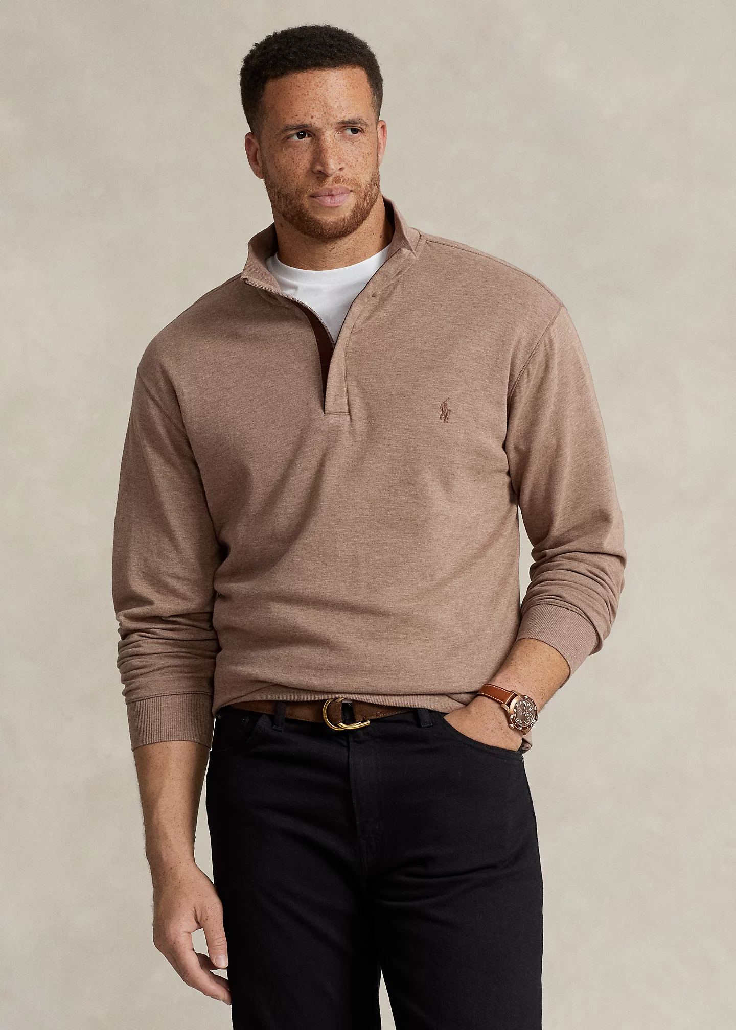 Luxury Jersey Quarter-Zip Pullover