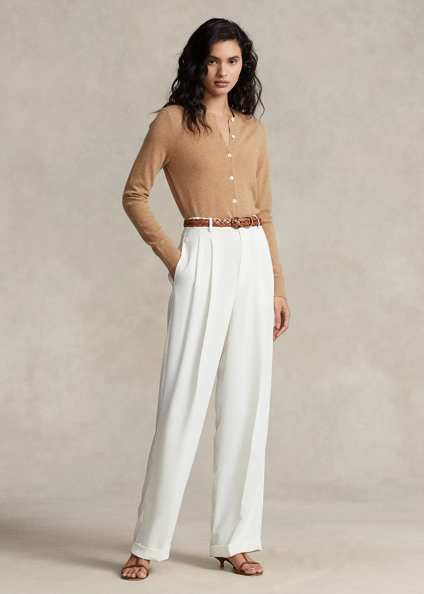 Cashmere Crewneck Cardigan