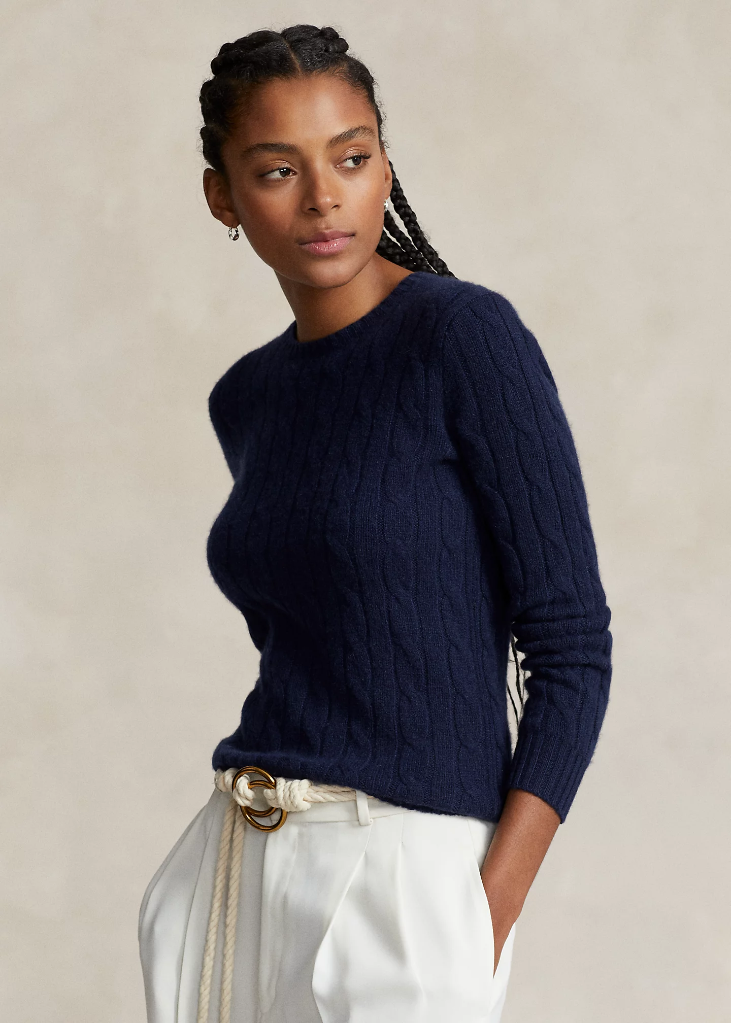 Cable-Knit Cashmere Sweater