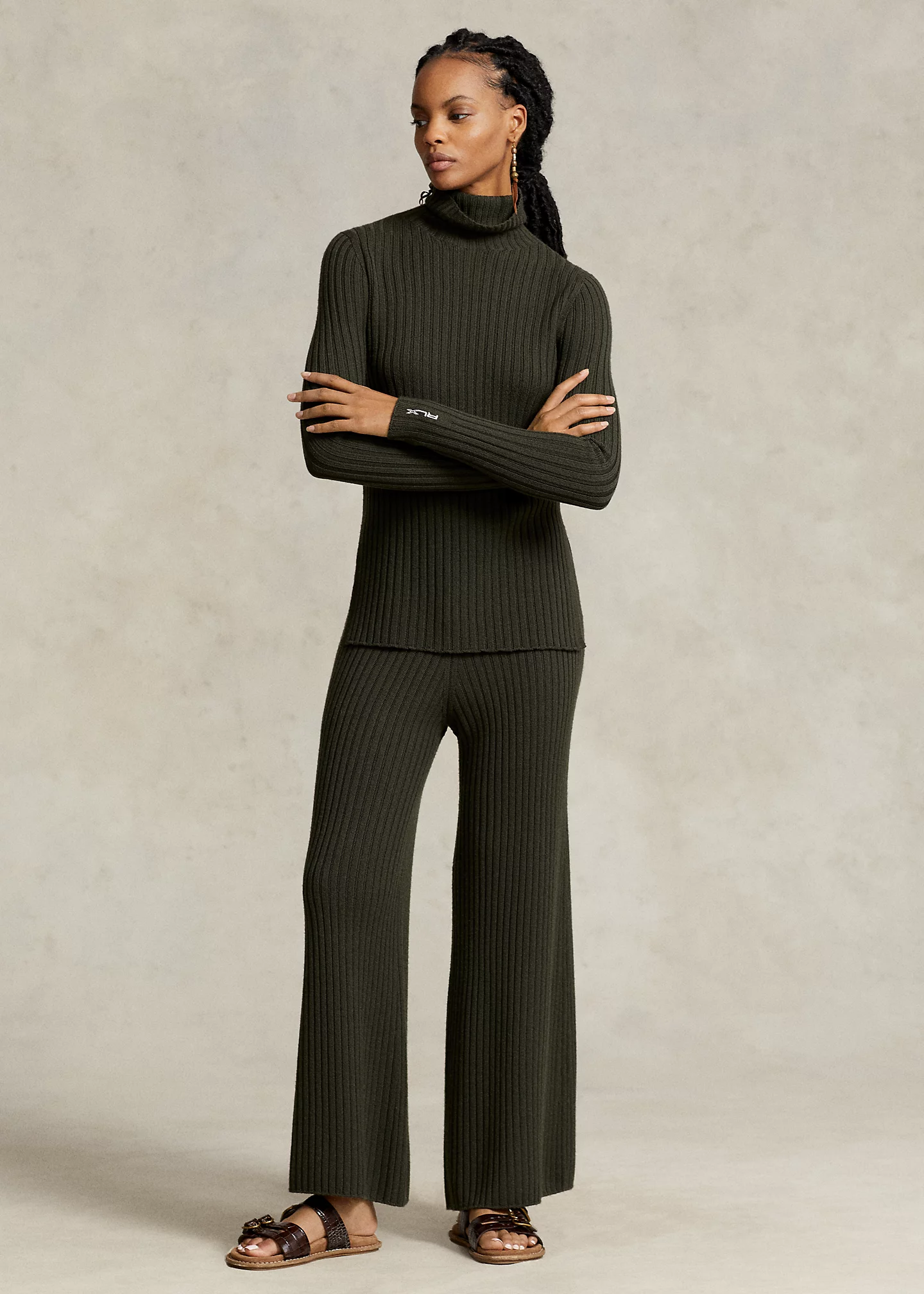 Merino Wool Wide-Leg Sweater Pant