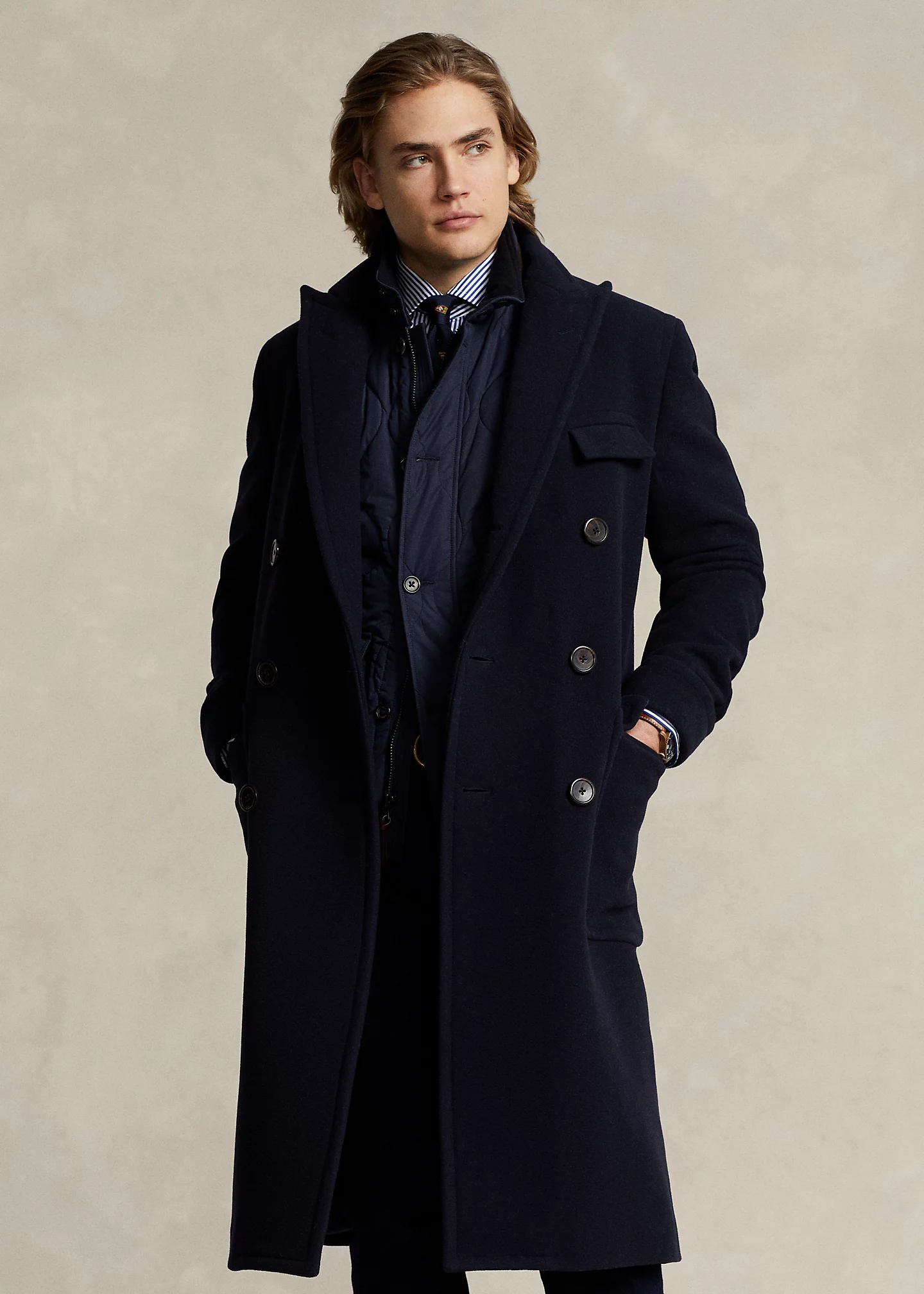 Wool Melton Polo Coat