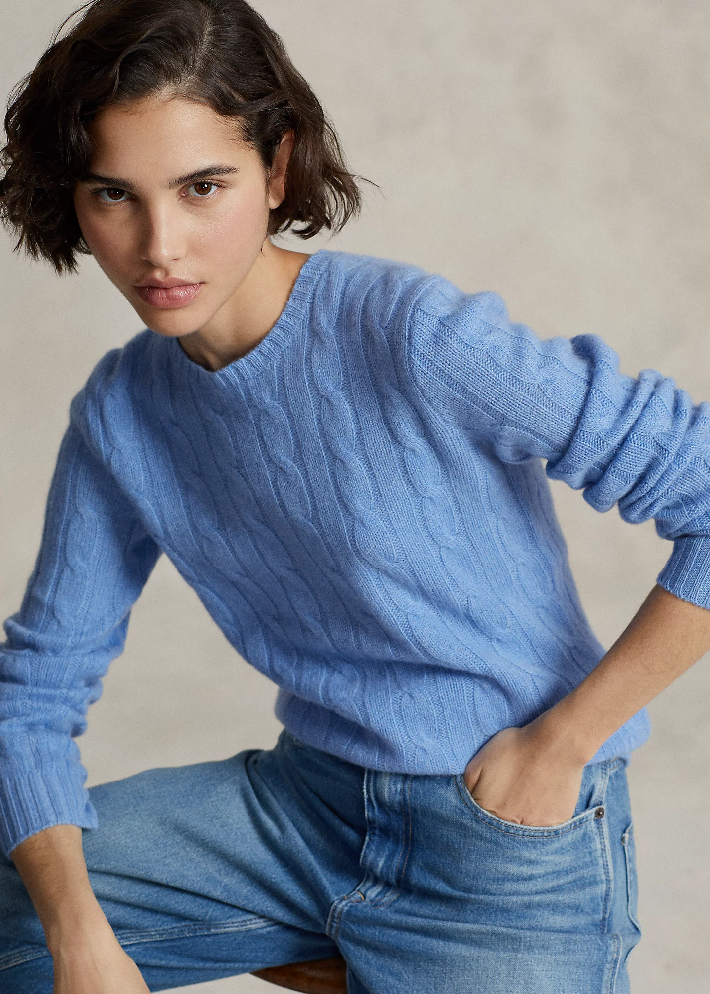 Cable-Knit Cashmere Sweater