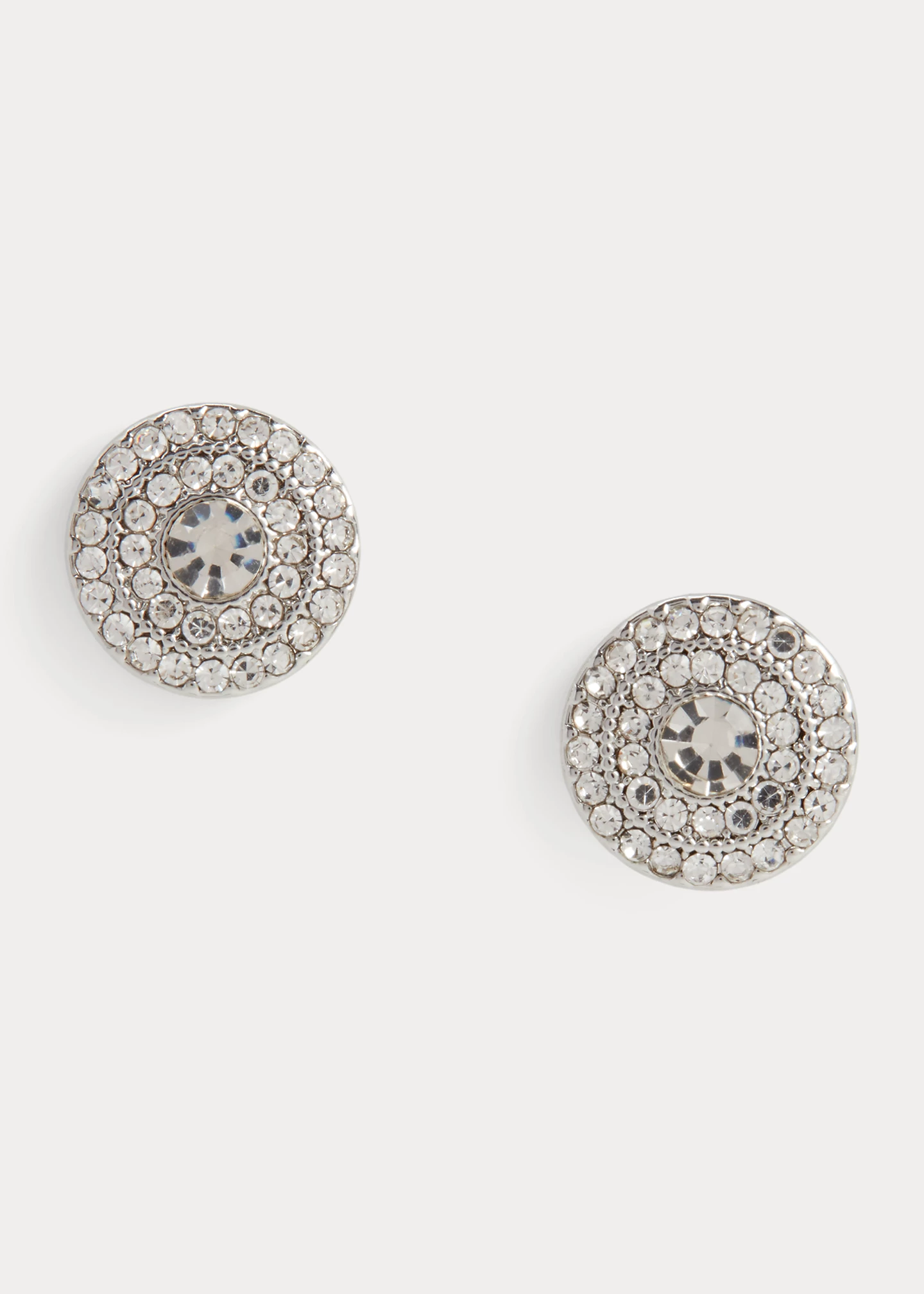 Silver-Tone Pavé Studs