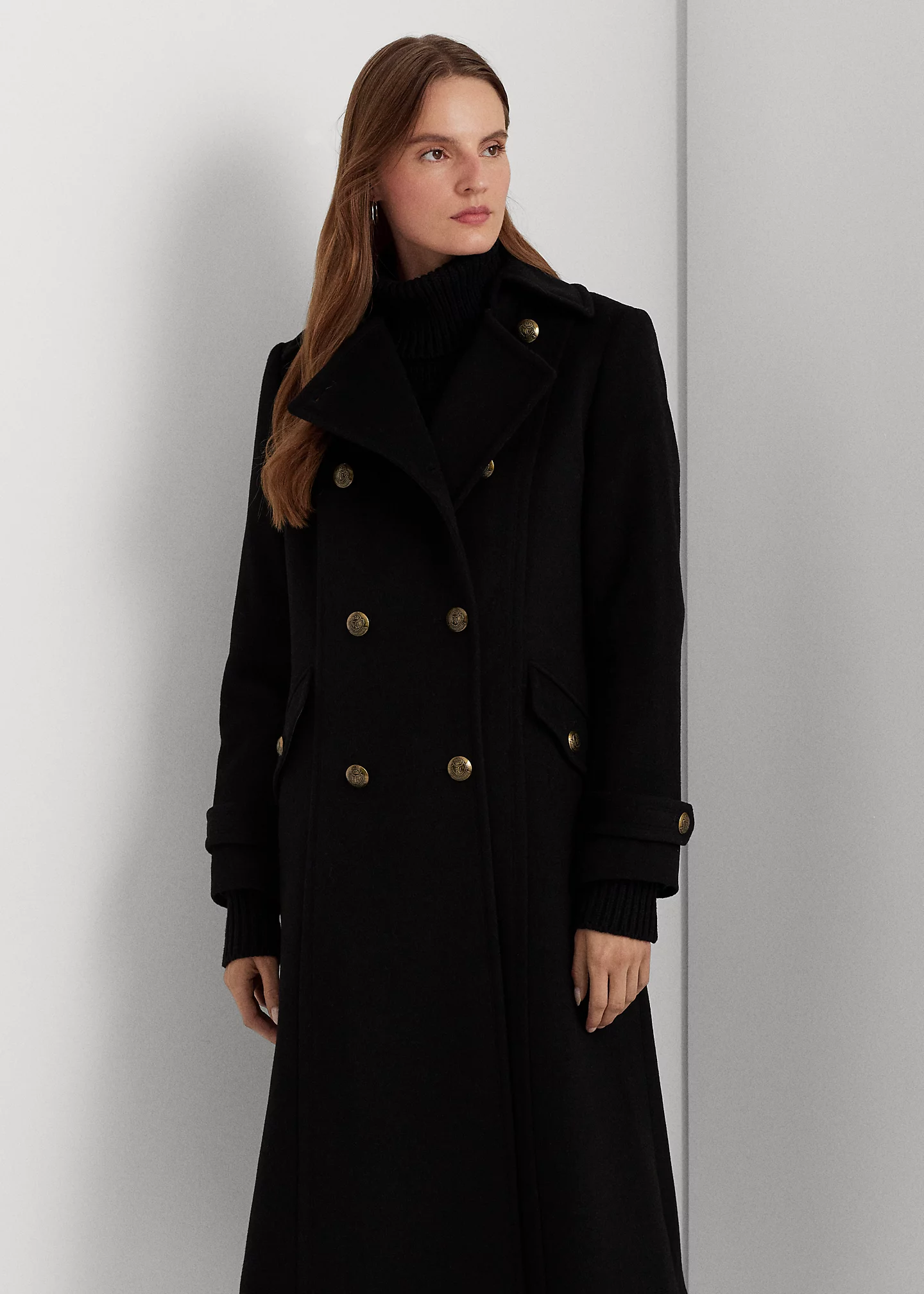 Wool-Blend Double-Breasted Coat