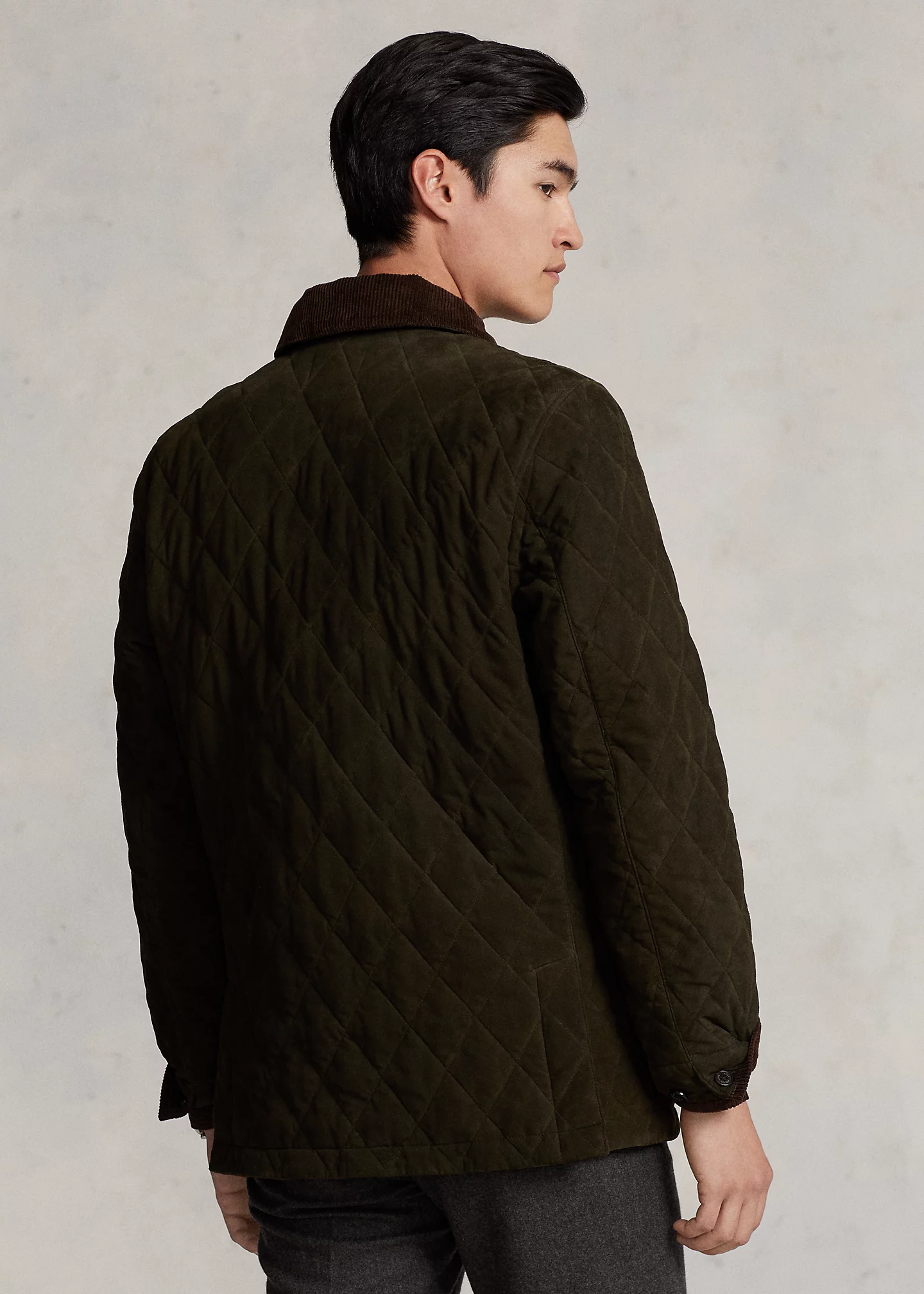 Quilted Suede Barn Coat
