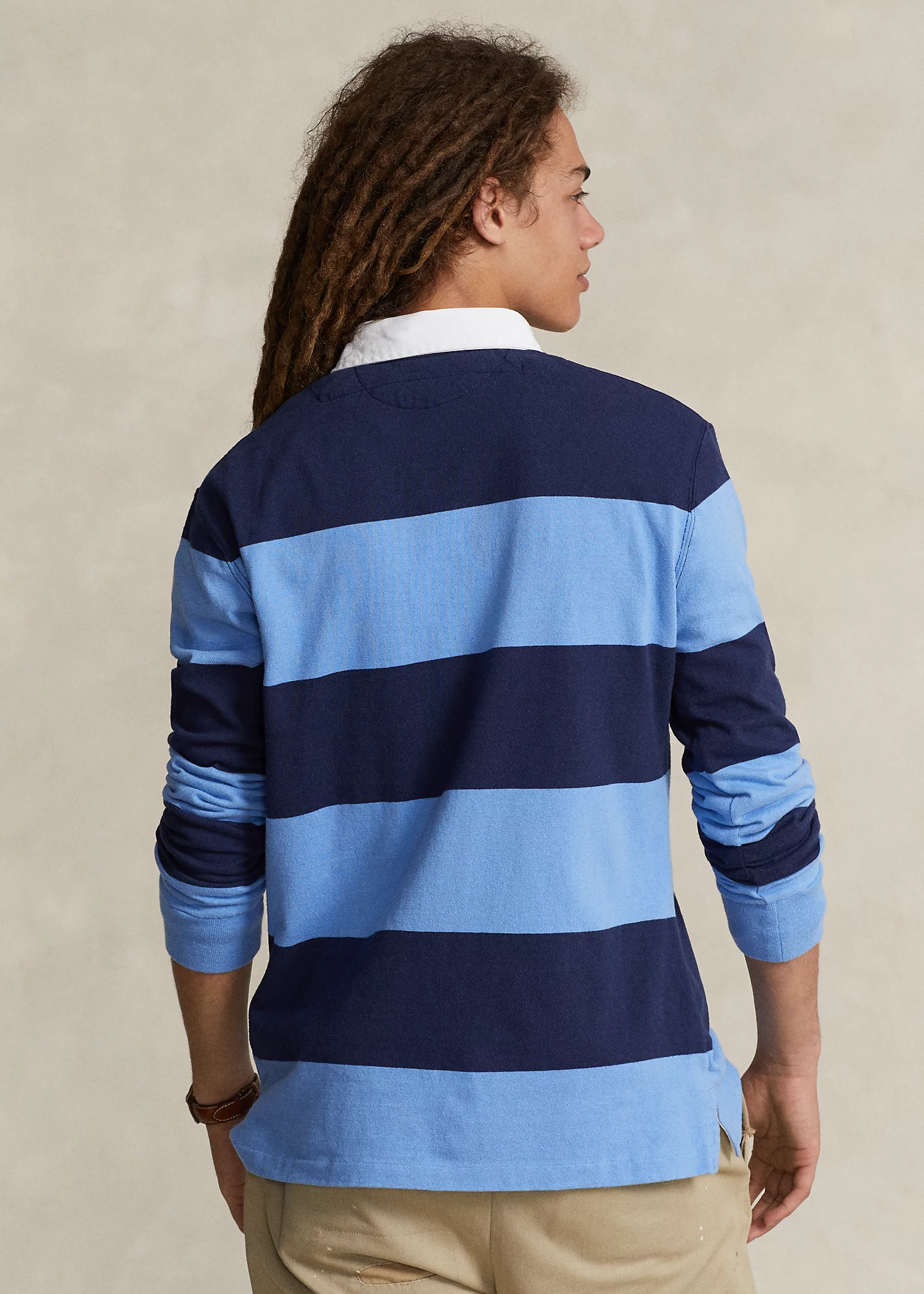 Classic Fit Striped Jersey Rugby Shirt