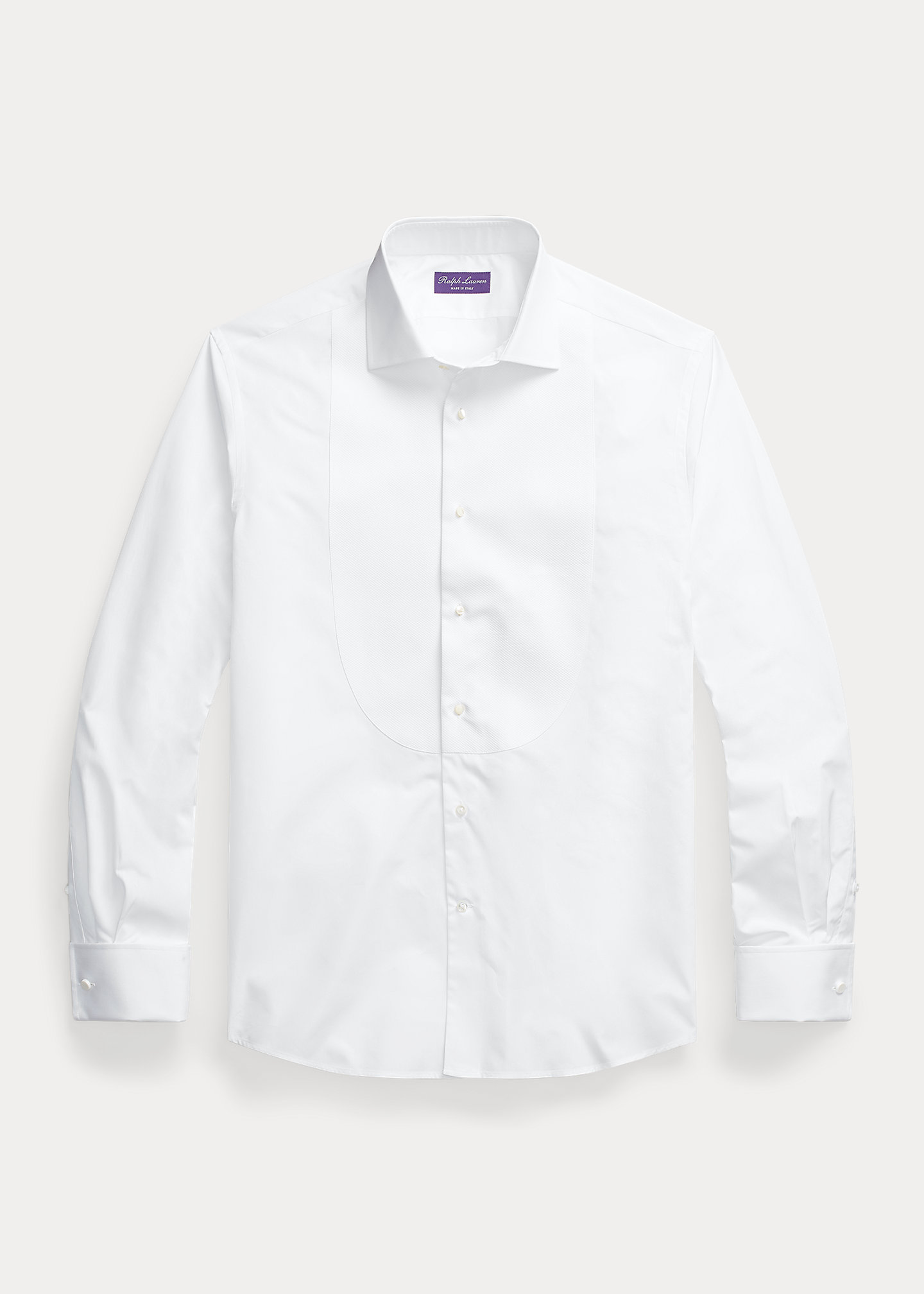 Piqué-Bib French Cuff Tuxedo Shirt