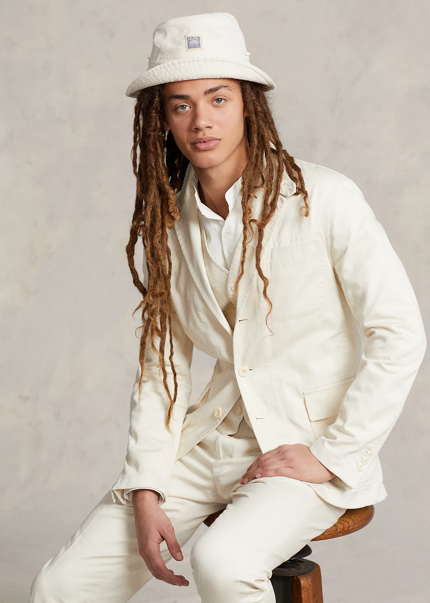 Modern Washed Twill Suit Jacket