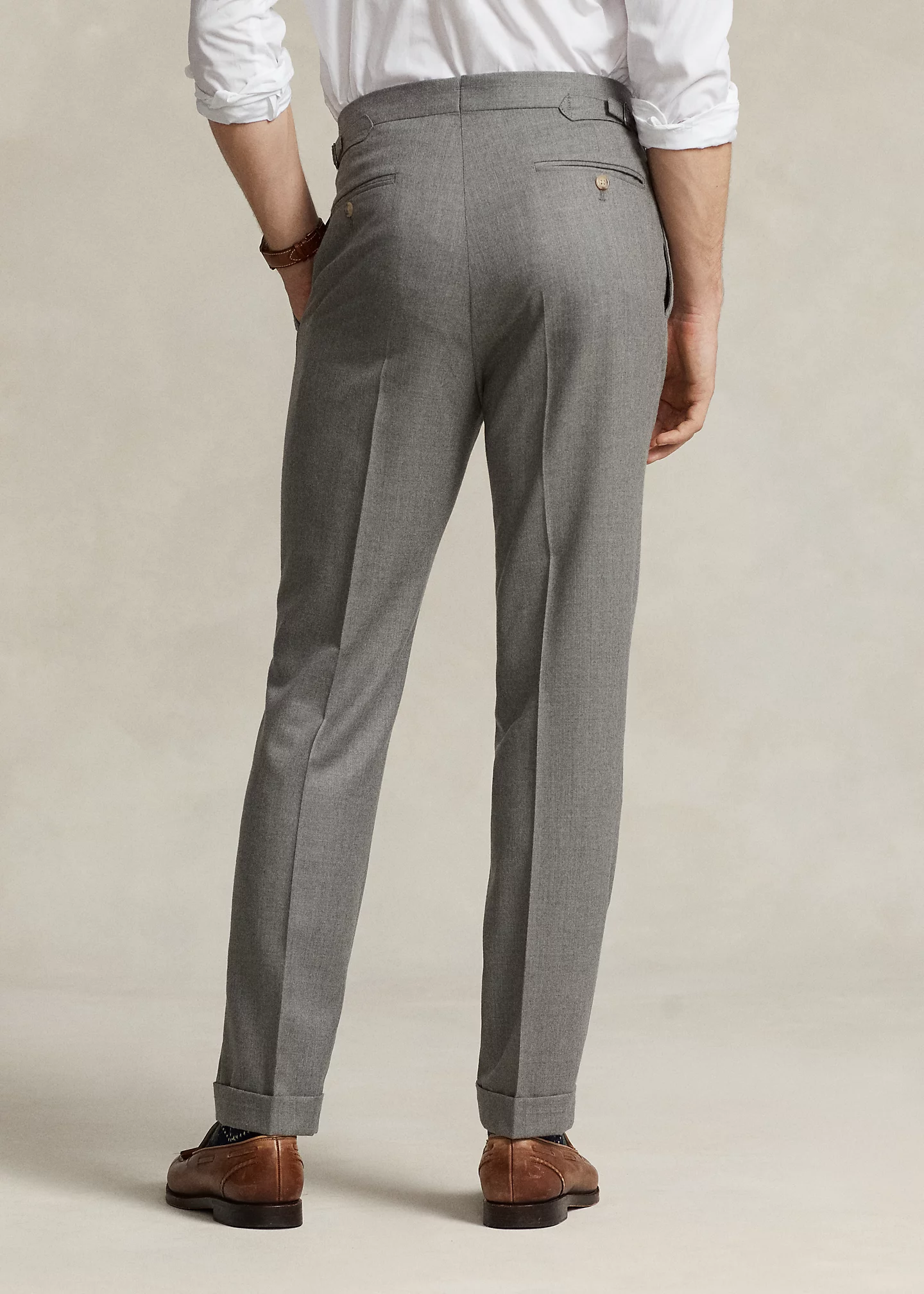 Pleated Wool Suit Trouser