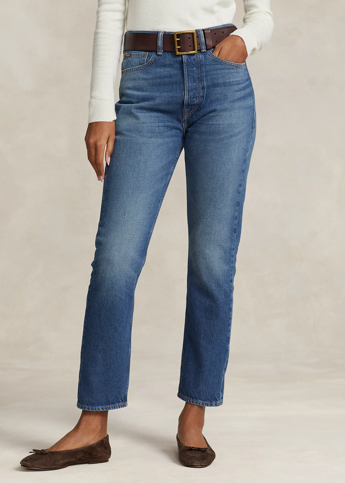High-Rise Relaxed Straight Crop Jean