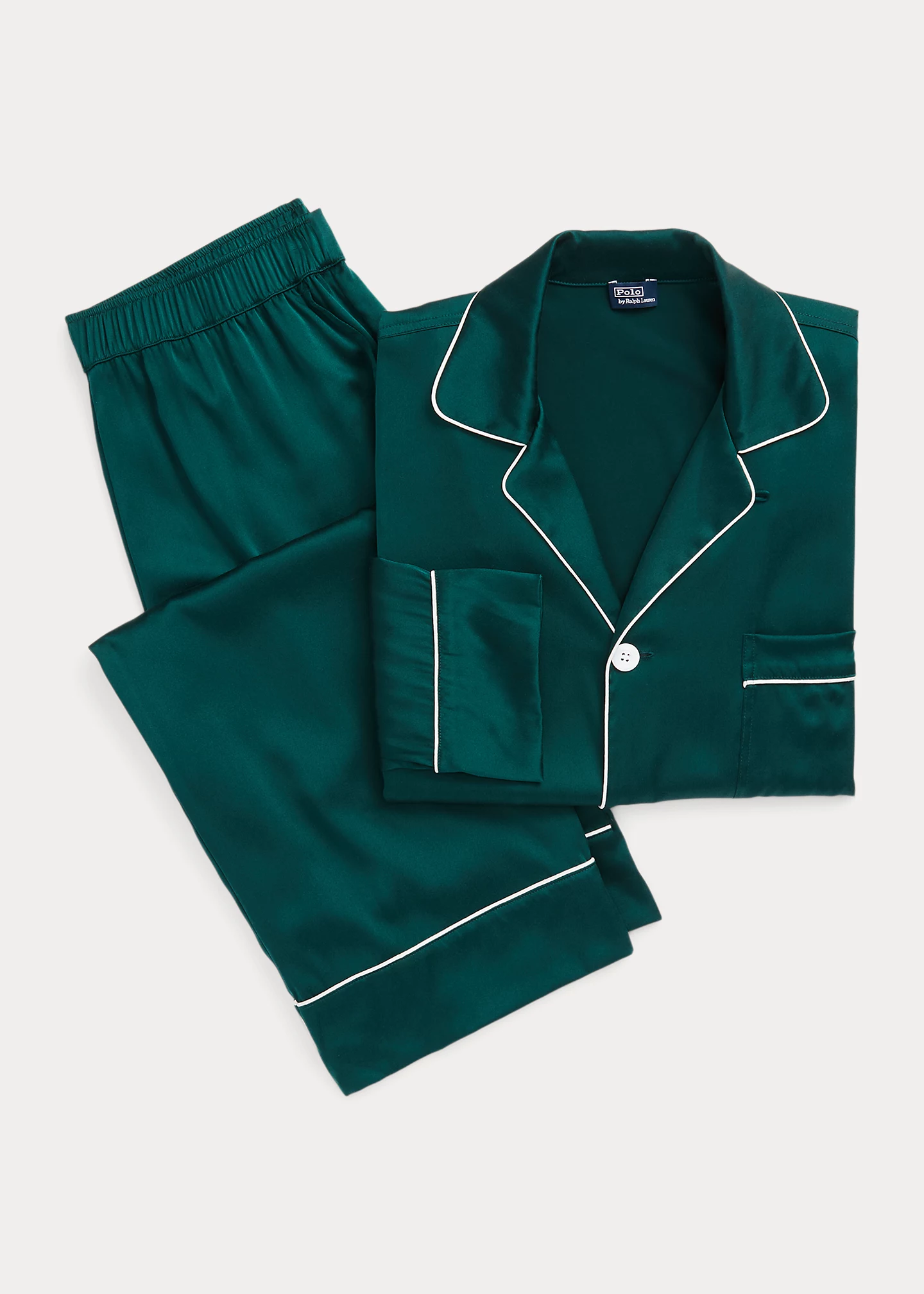 Stretch Silk Long-Sleeve Pajama Set