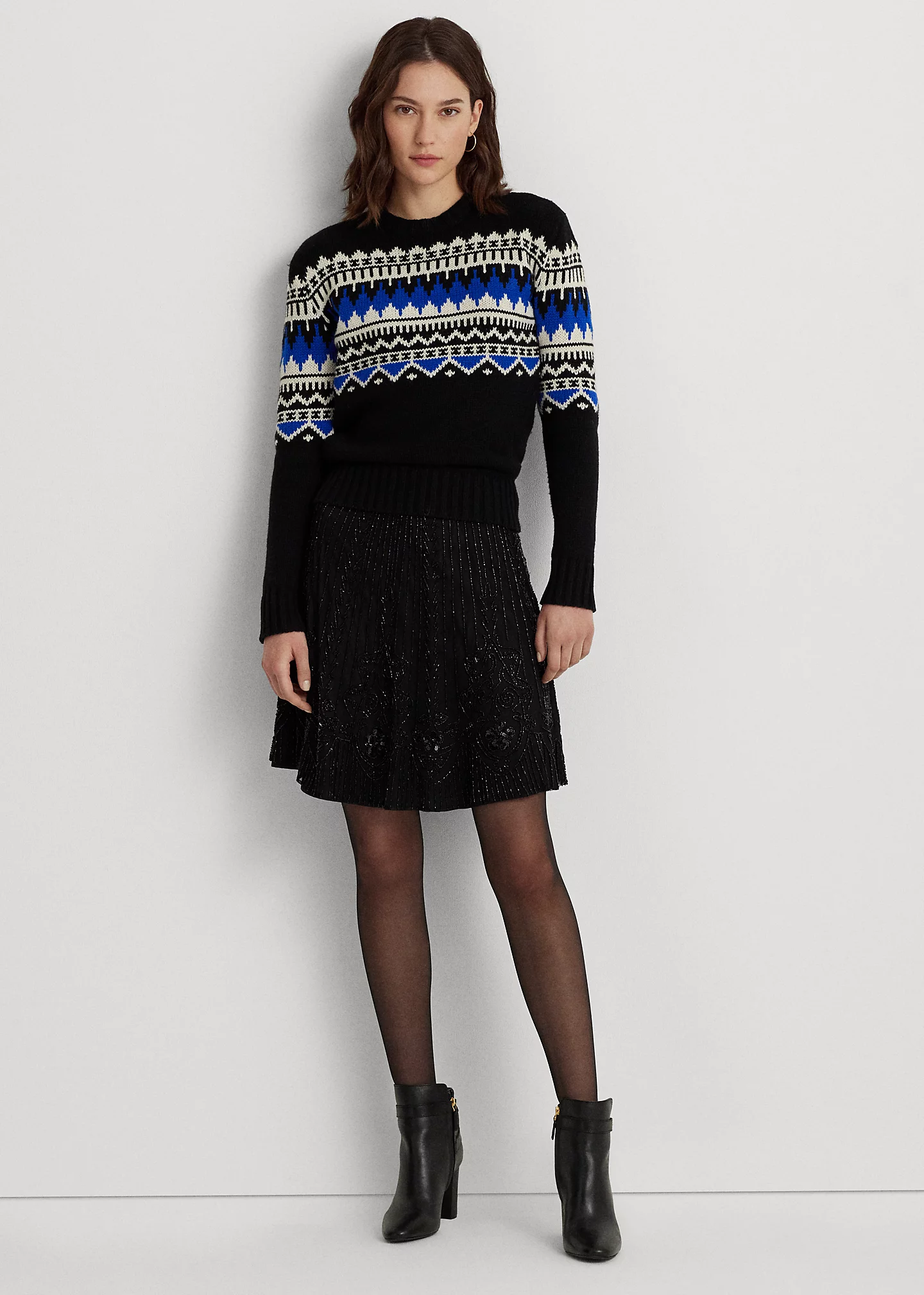 Fair Isle Wool-Blend Crewneck Sweater