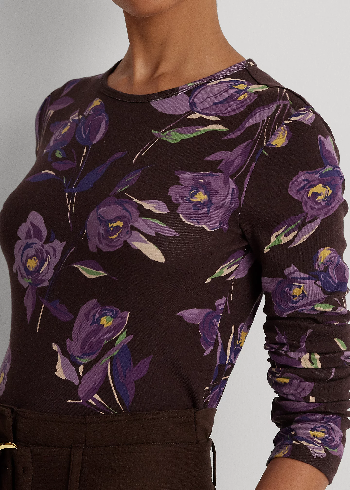 Floral Cotton Long-Sleeve Tee