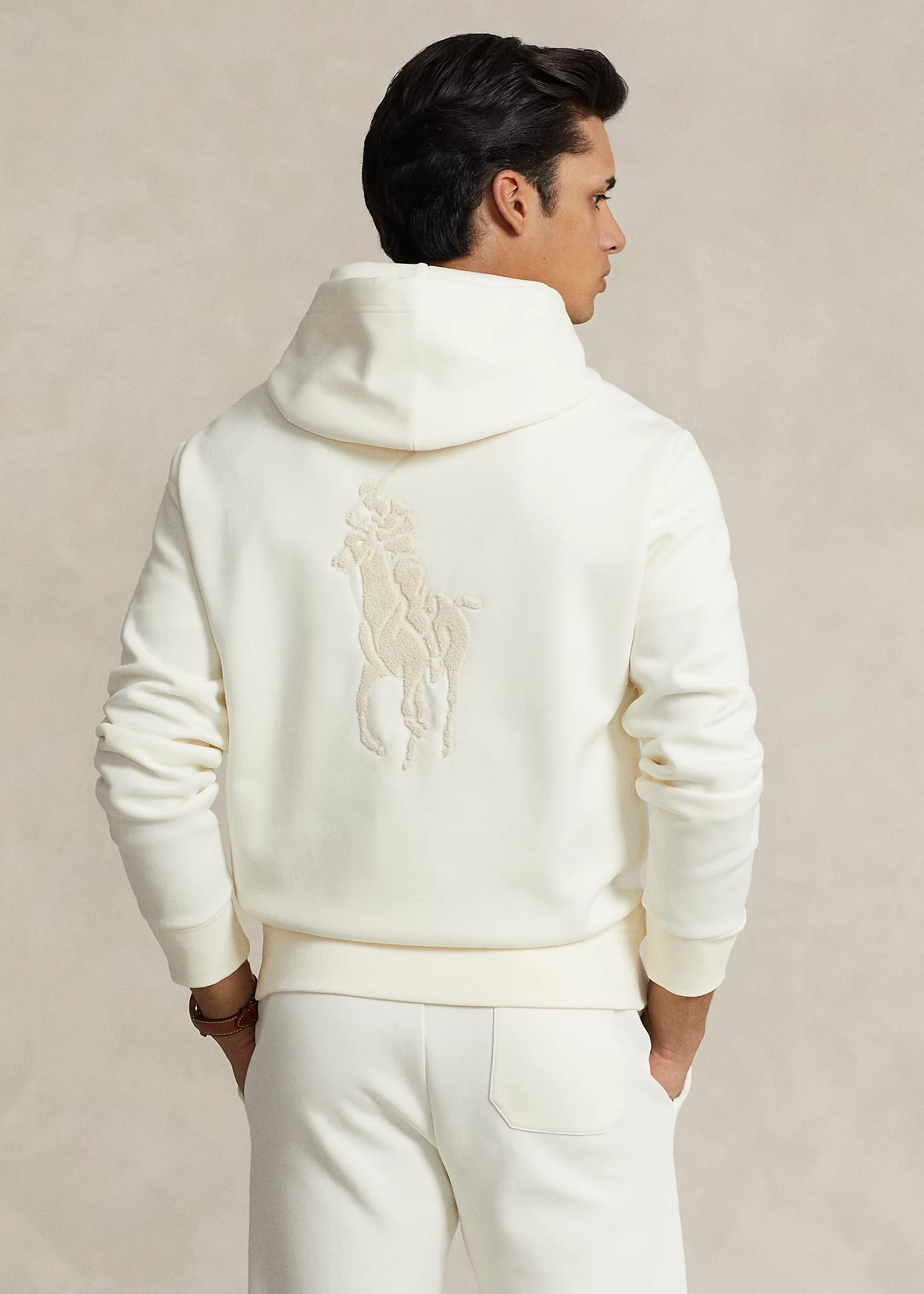 Logo Big Pony Double-Knit Hoodie