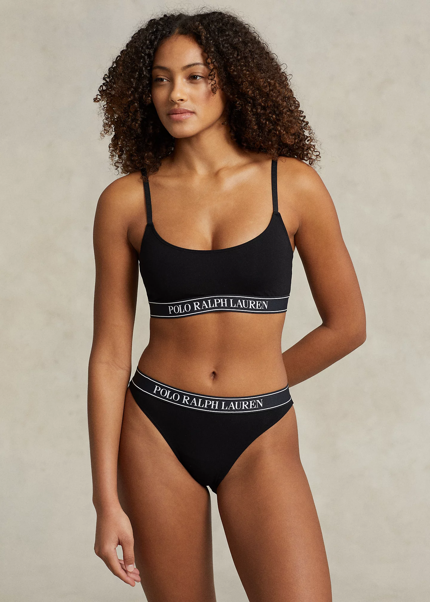 Repeat-Logo Cropped Scoopneck Tank